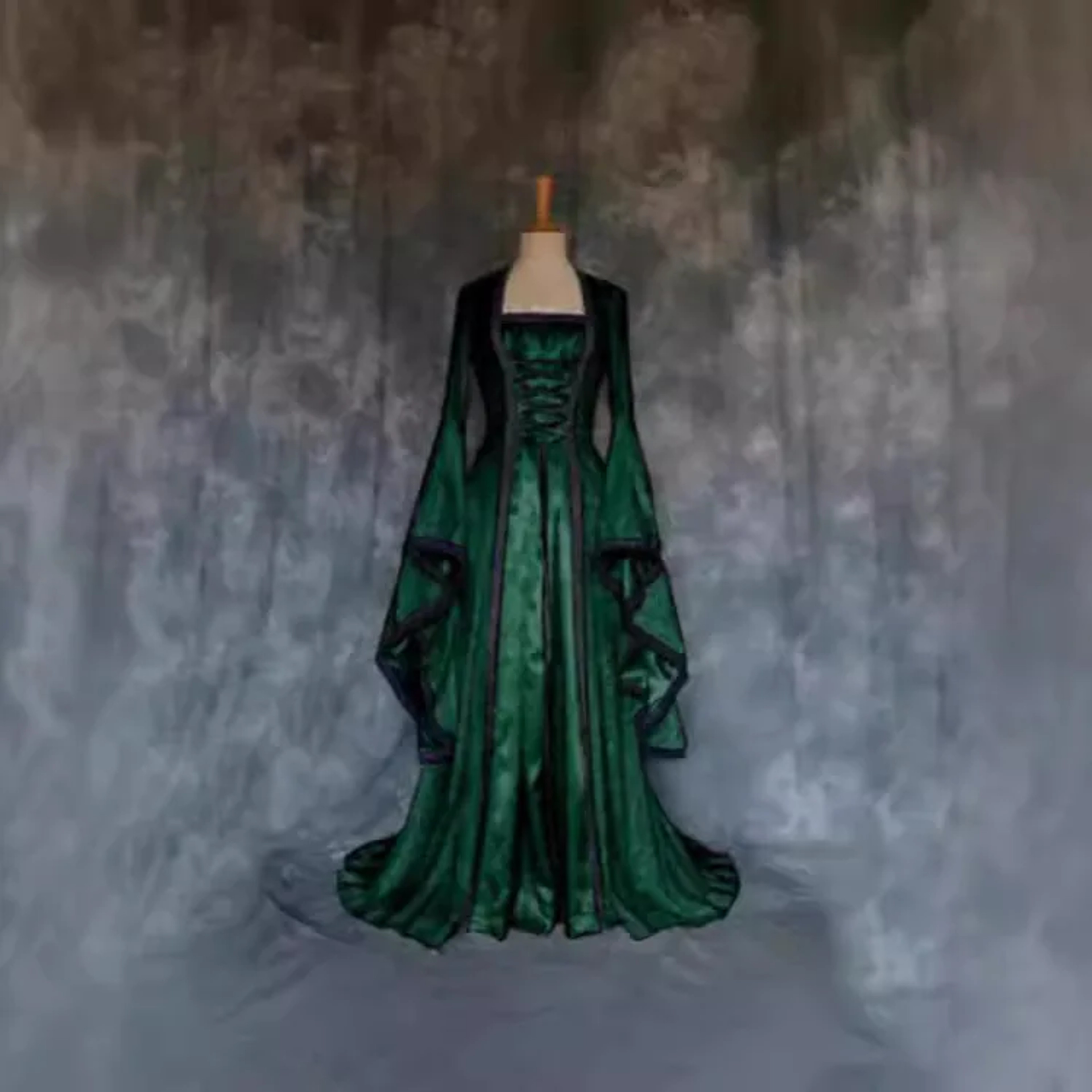 New Vintage Dress, Elegant Century Long Dress, Fashionable Vintage Style for Halloween – view 1