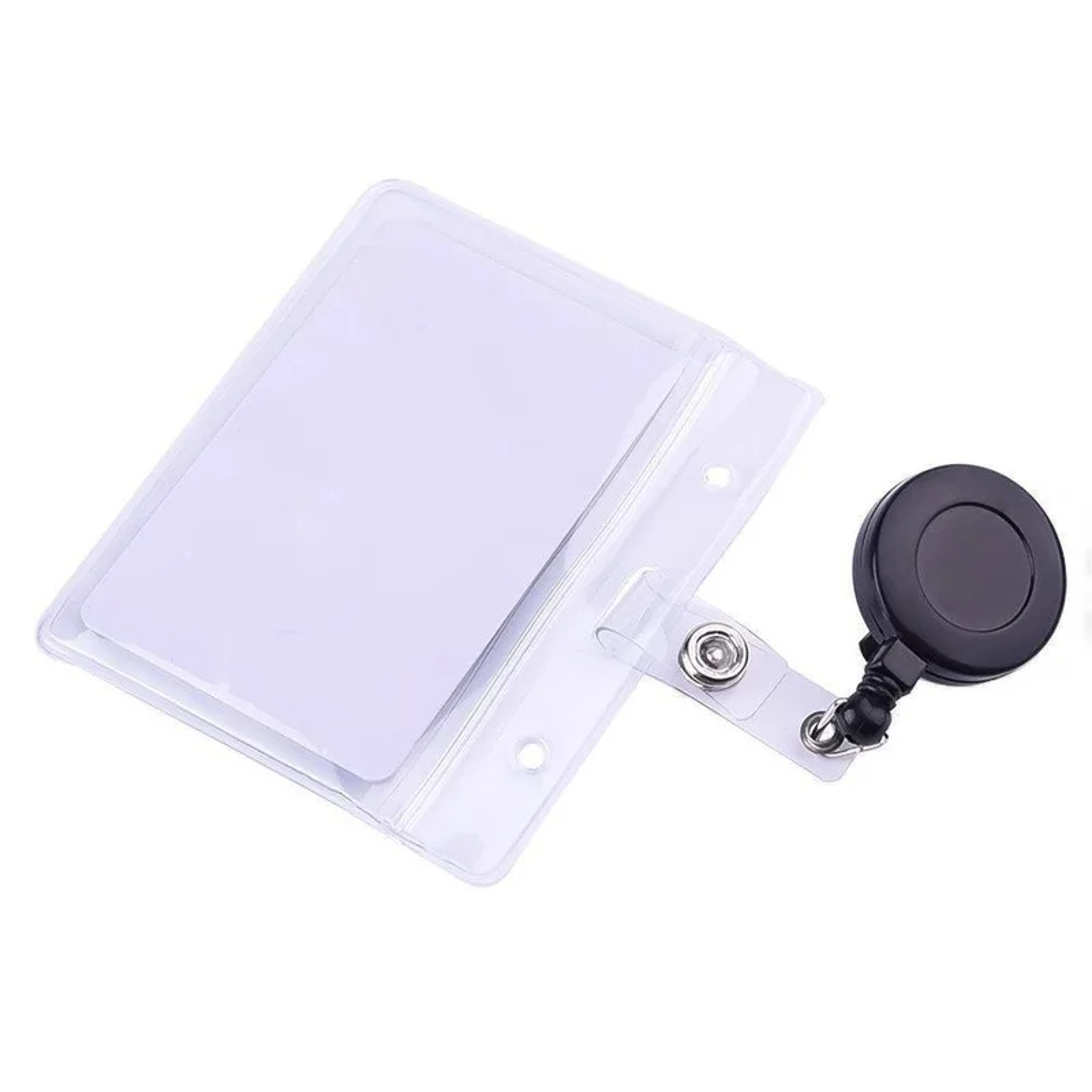 Retractable Badge Reel Black ID Badge Holder With Belt Clip Secure Card Clip For Work Access Office 2