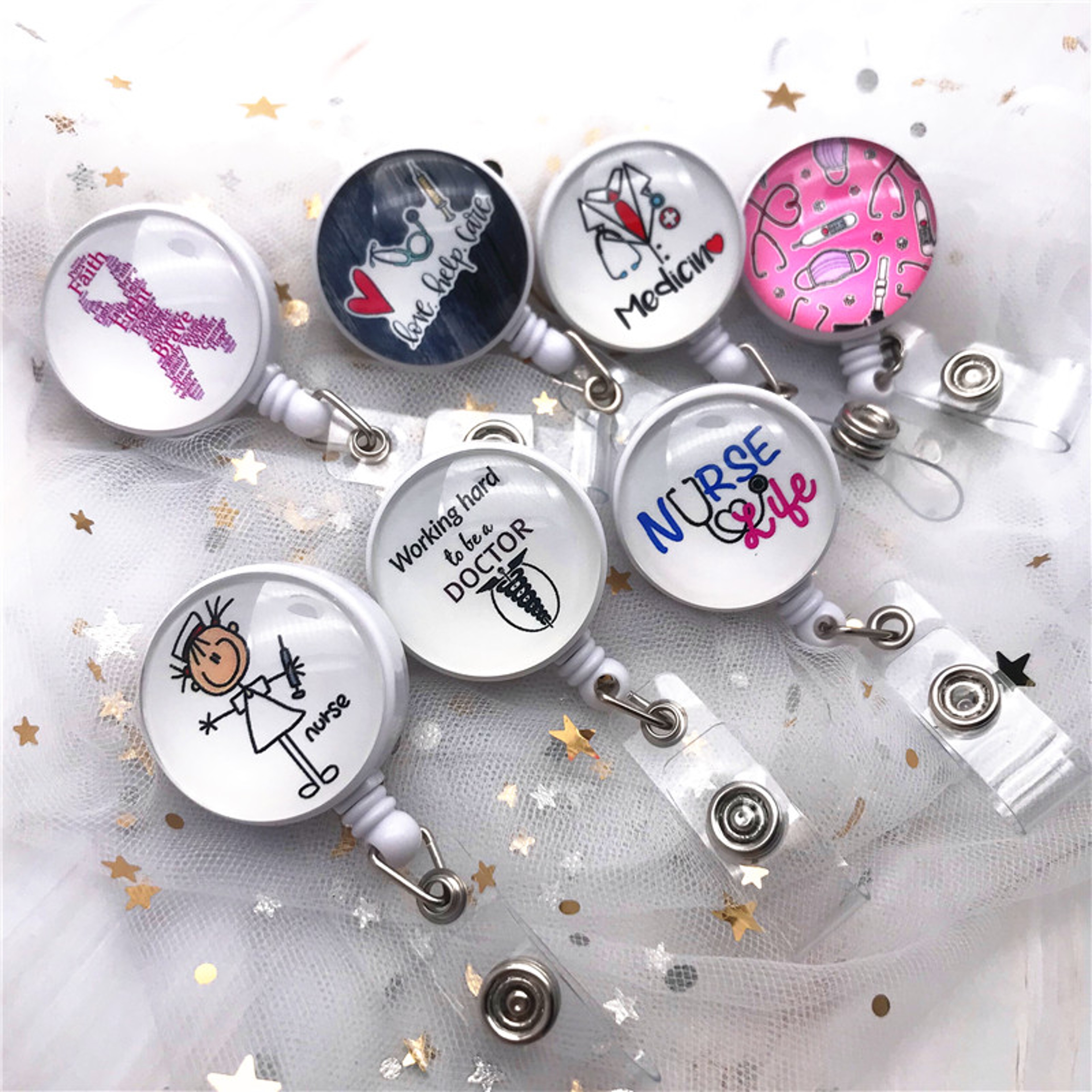 Top Quality, Cute Cartoon Badge Reel, Retractable ID Holder for Nurse, Doctor, Student – view 1