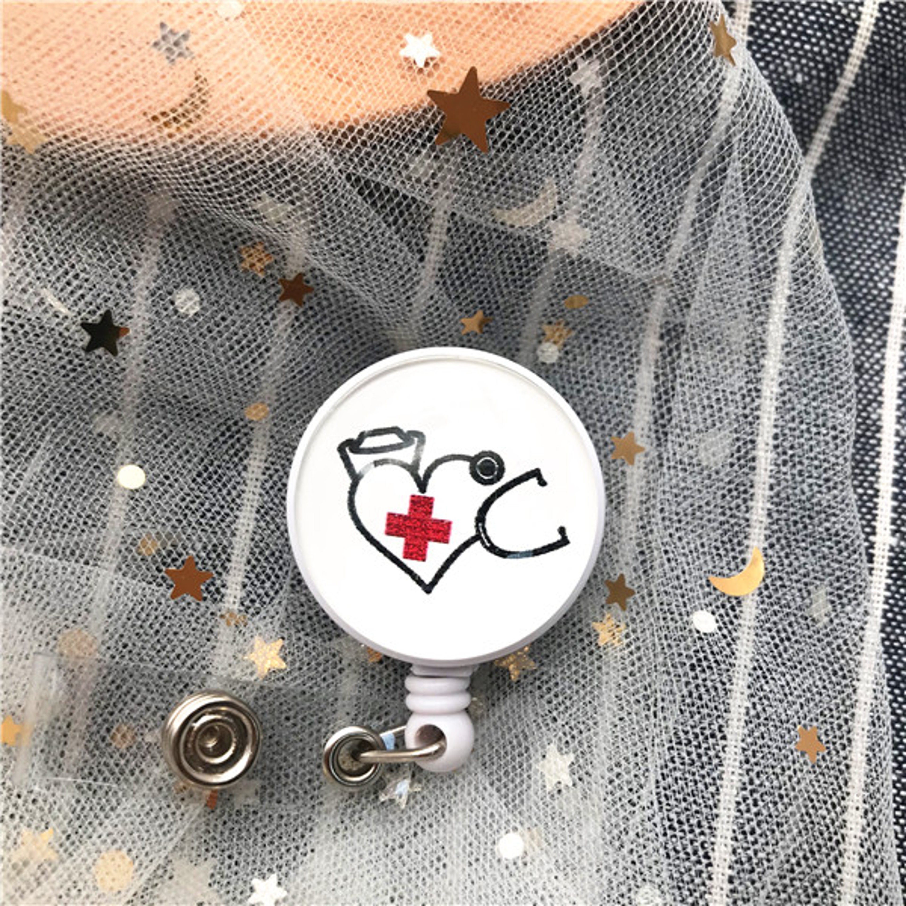 Top Quality, Cute Cartoon Badge Reel, Retractable ID Holder for Nurse, Doctor, Student – view 10