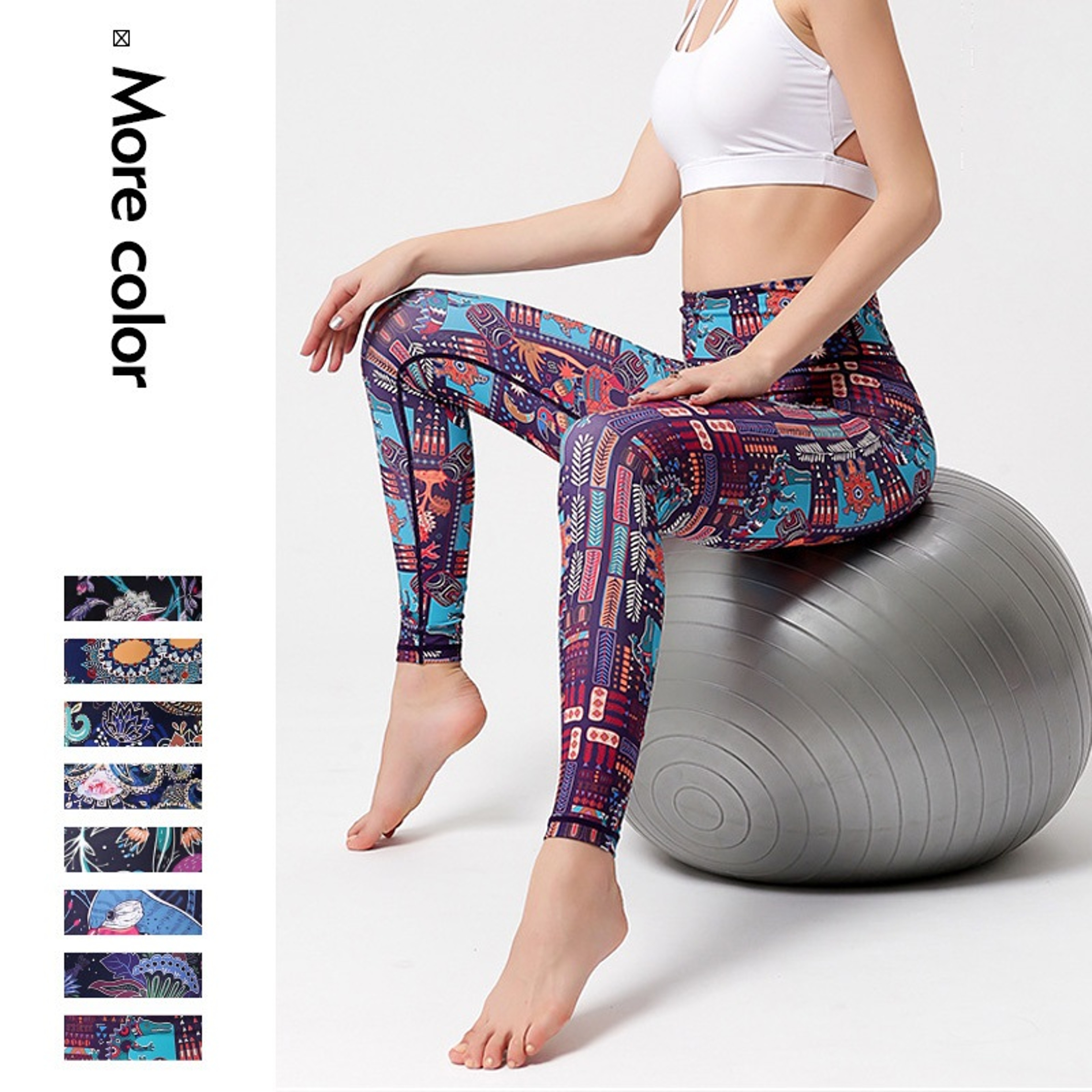 Cloud Hide Women's High Waist Leggings, Plus Size Yoga Pants, Fitness Gym Running Tights, Sexy Print Workout Trouser – view 1