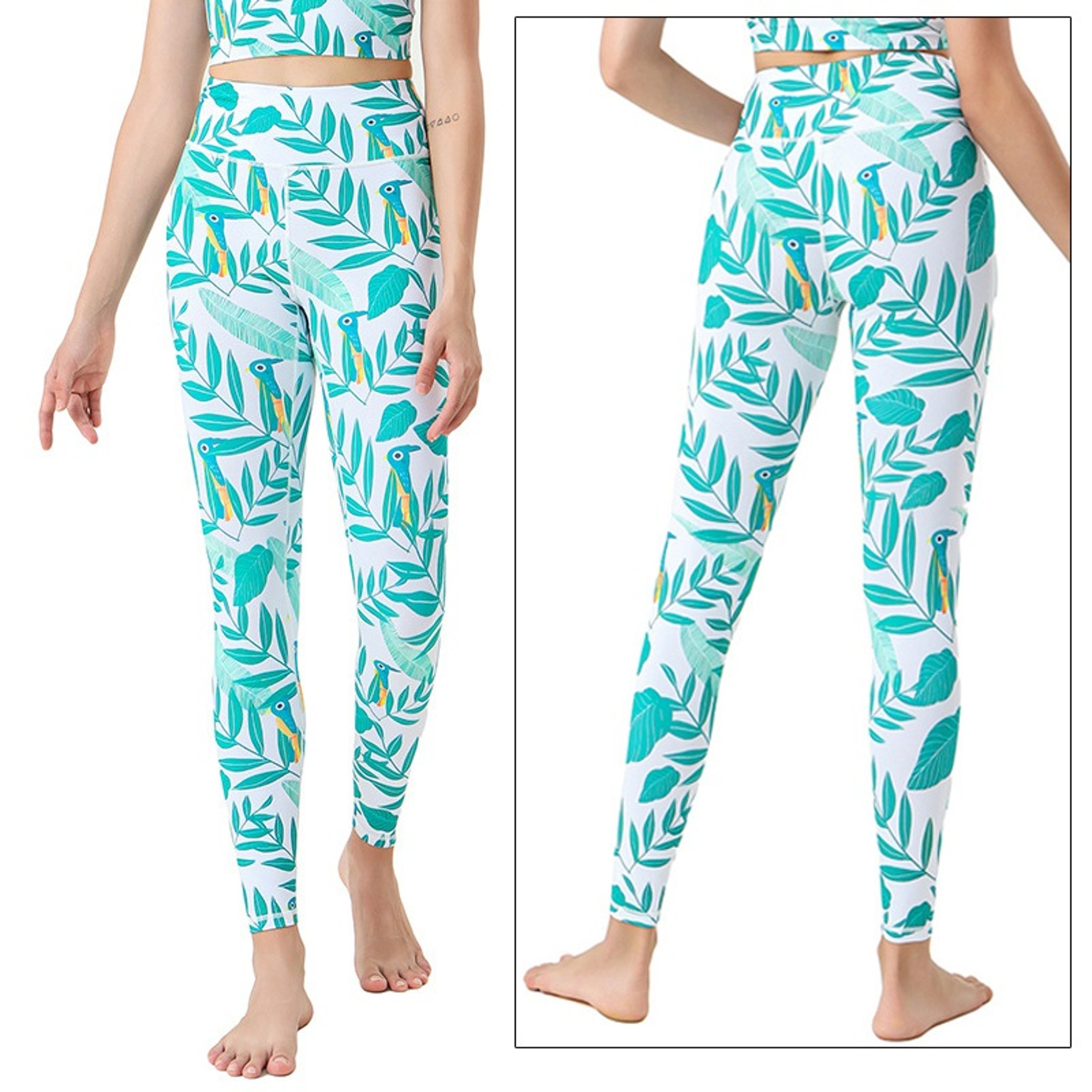 Cloud Hide Women's High Waist Leggings, Plus Size Yoga Pants, Fitness Gym Running Tights, Sexy Print Workout Trouser – view 12