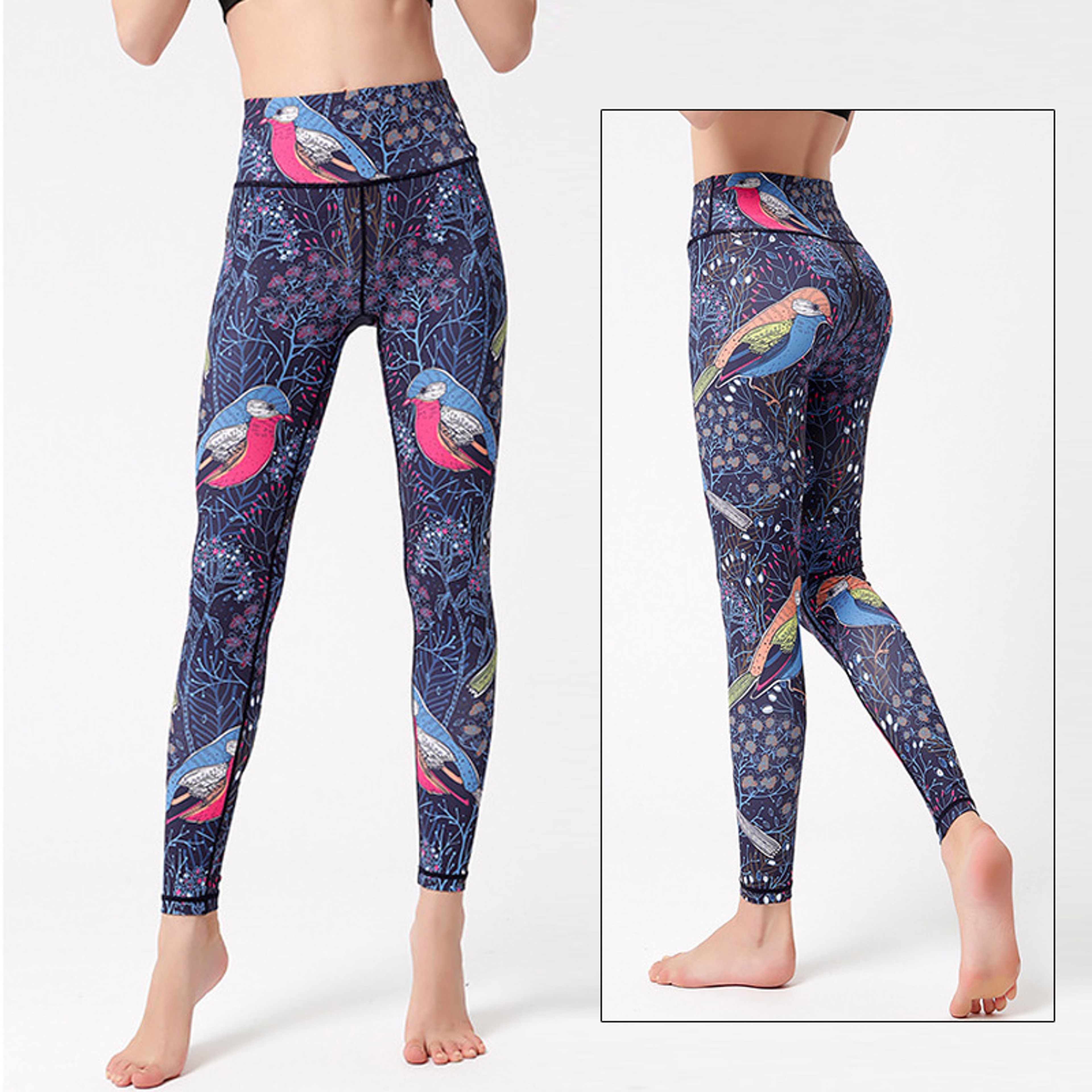 Cloud Hide Women's High Waist Leggings, Plus Size Yoga Pants, Fitness Gym Running Tights, Sexy Print Workout Trouser – view 22