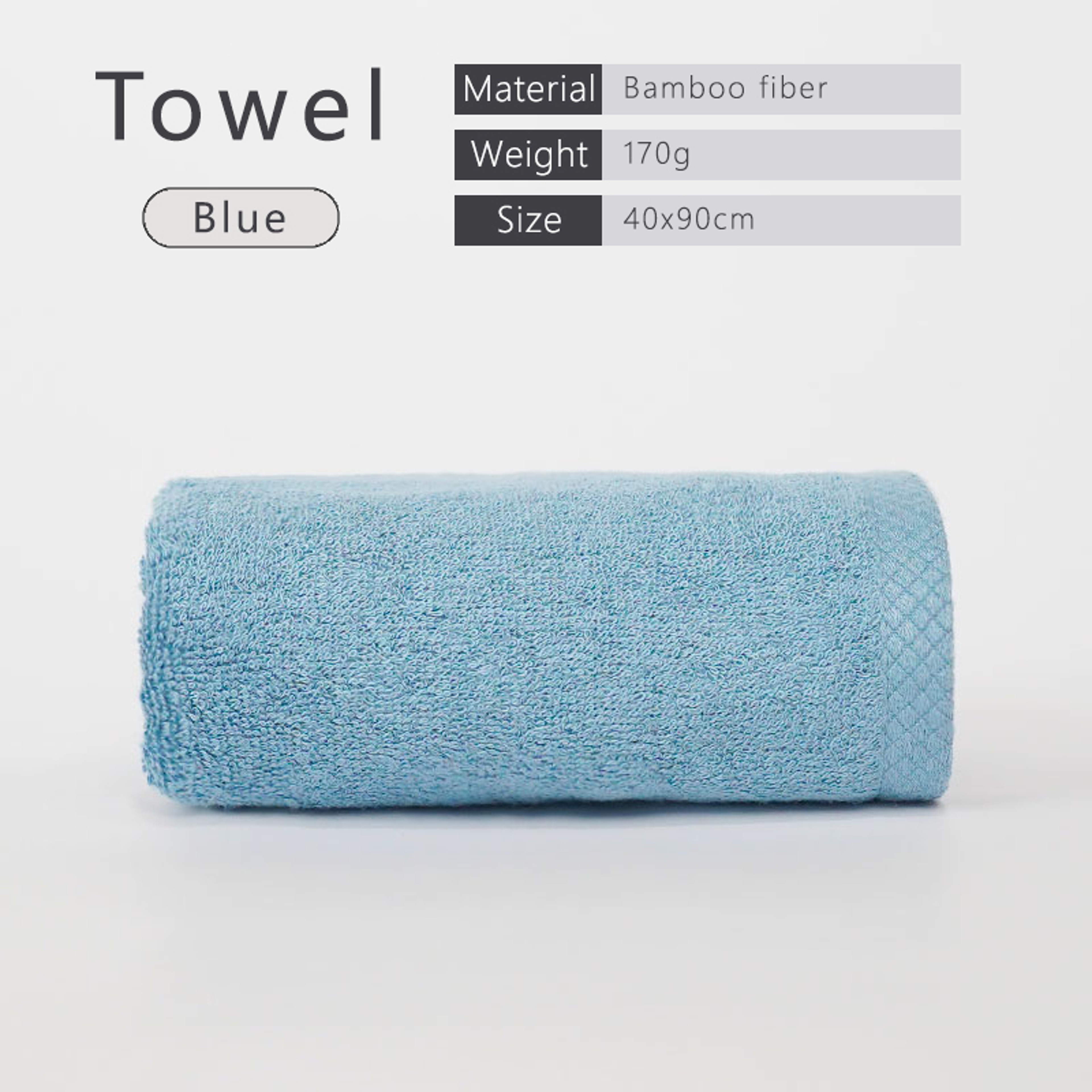 Luxury Bamboo Fiber Towels Set, Bathroom Towels, Thick Absorbent Washcloth and Face Towel for Adults – view 10