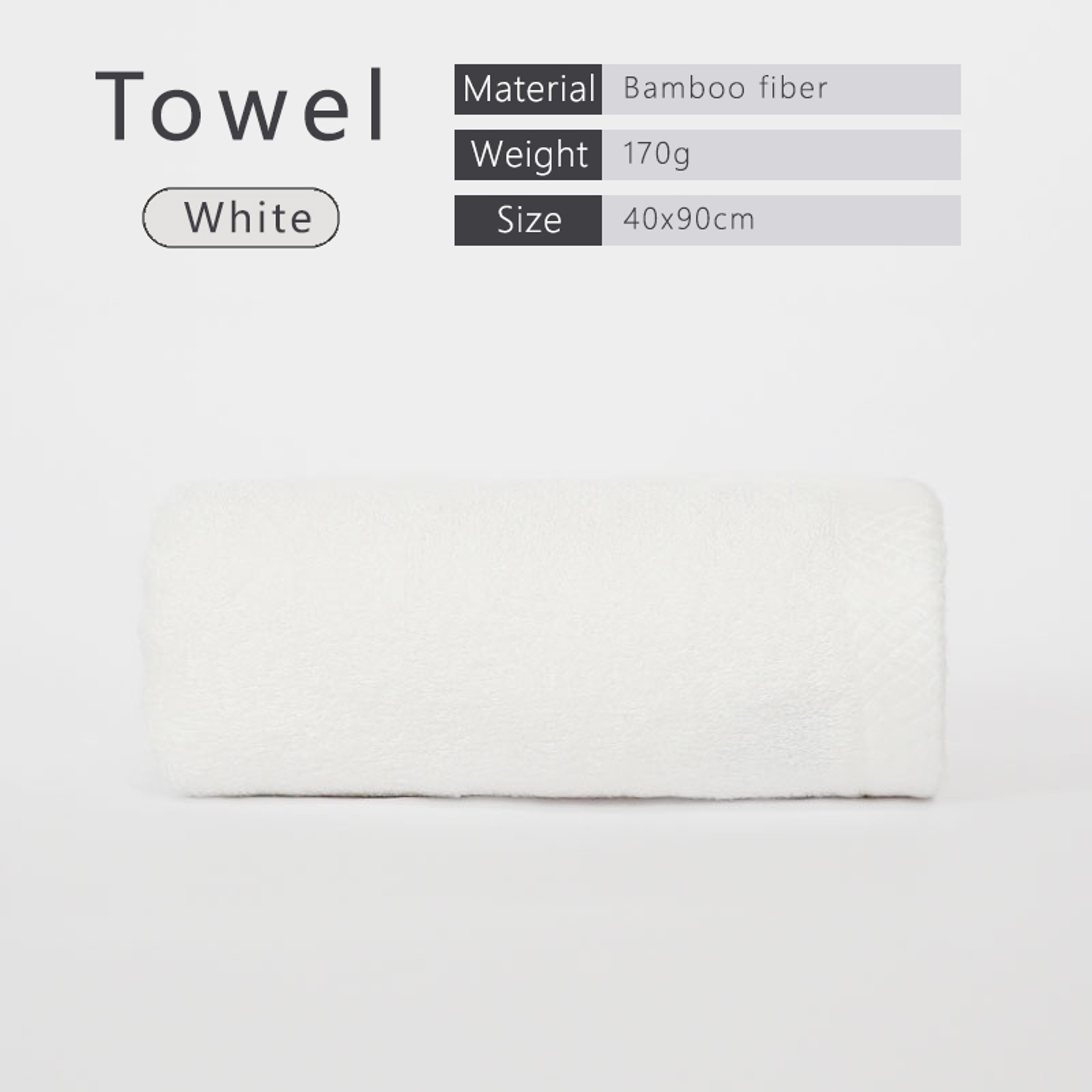Luxury Bamboo Fiber Towels Set, Bathroom Towels, Thick Absorbent Washcloth and Face Towel for Adults – view 15