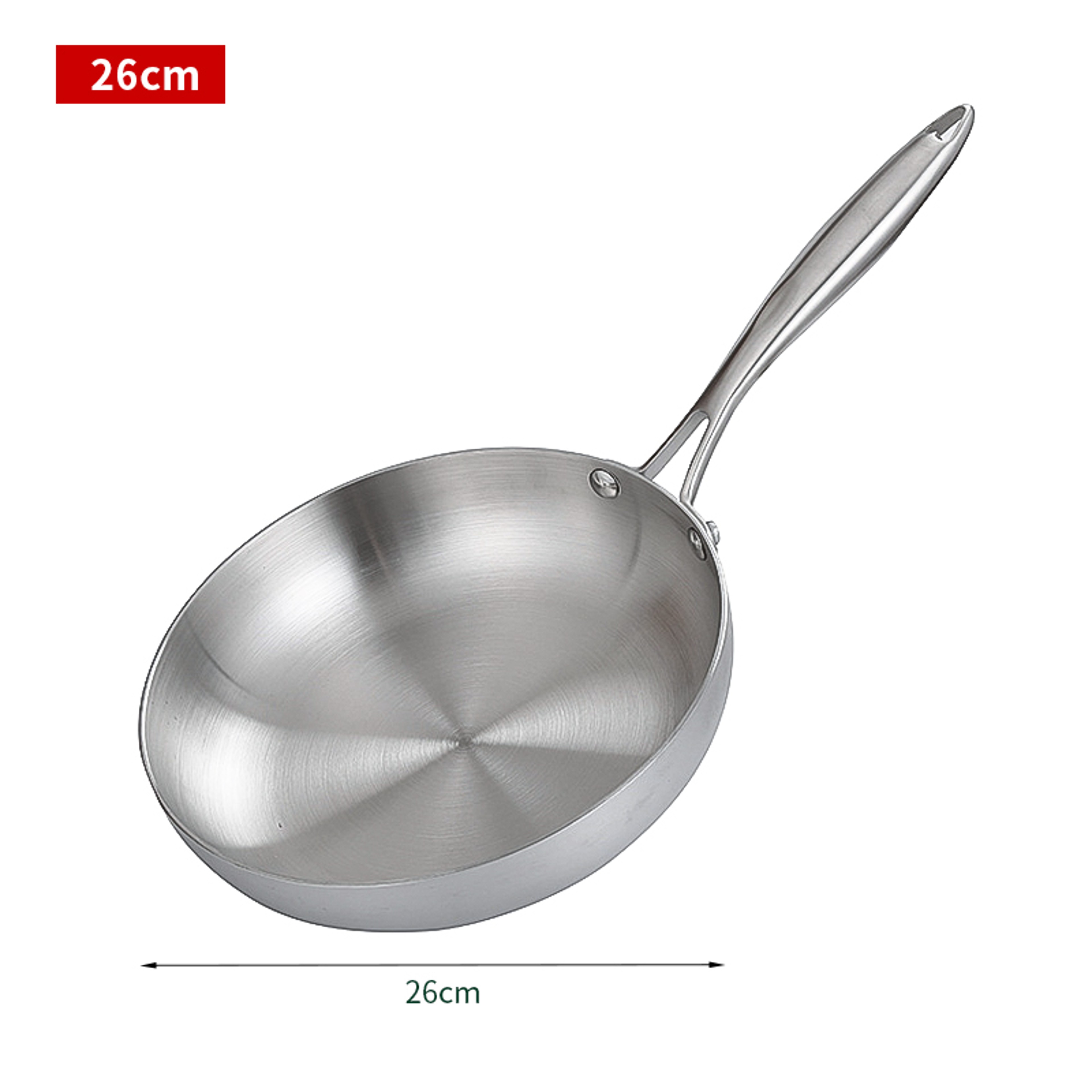 Premium Stainless Steel Frying Pan Induction Compatible Cookware Gas Stove  Steak Searing Pan 8