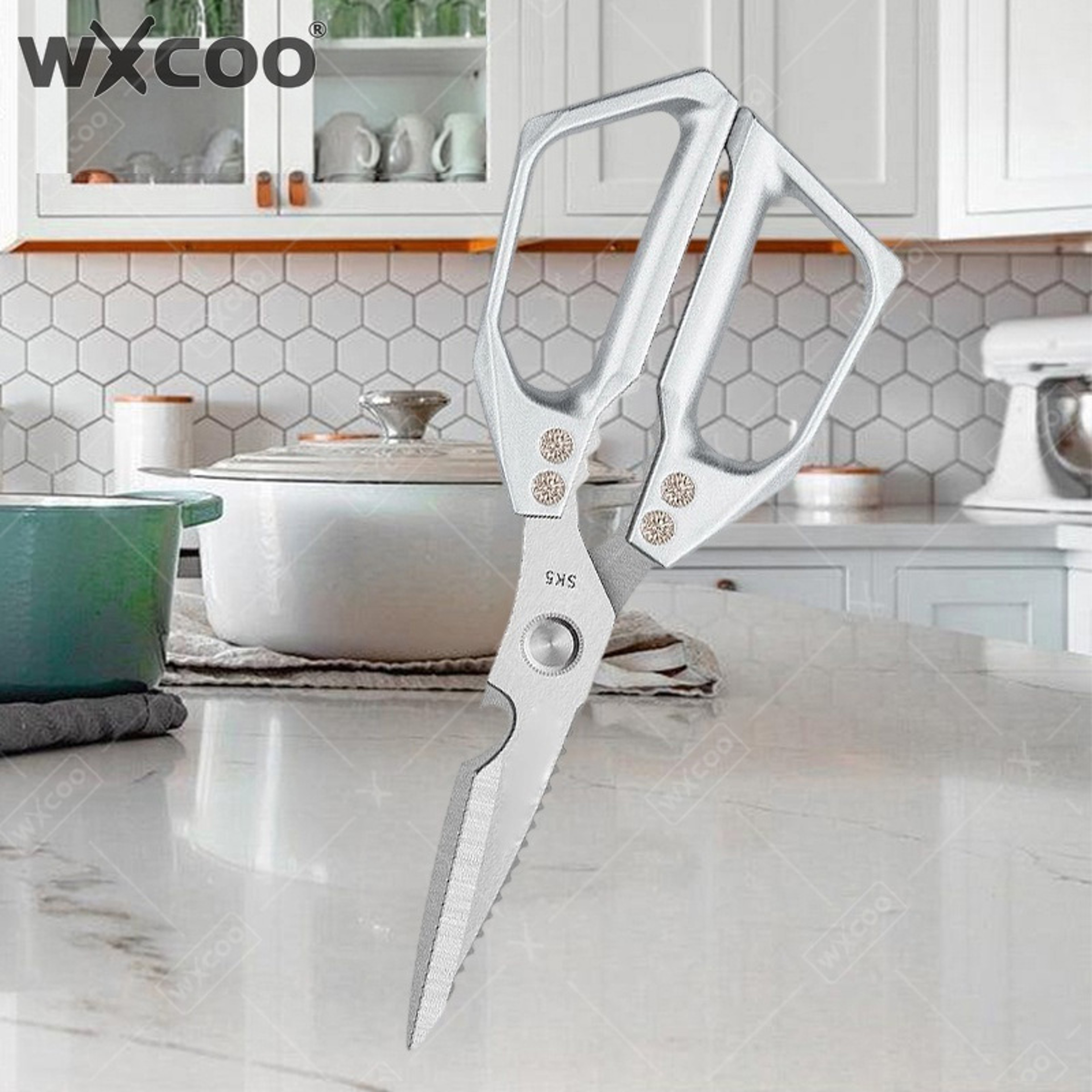 Professional Heavy Duty Kitchen Scissors Stainless Steel Food Shears  Poultry Bone Cutter 0