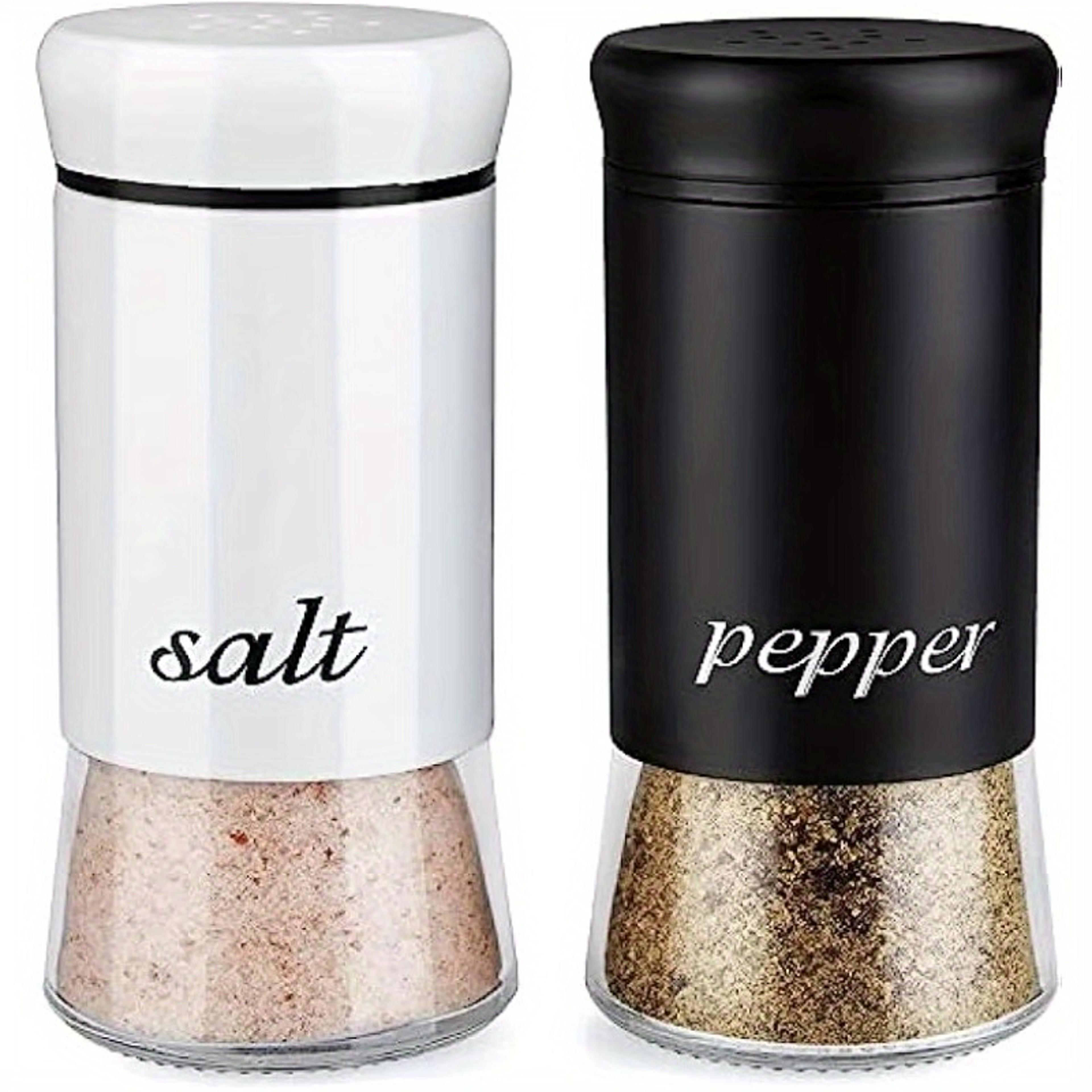 Farmhouse Salt  Pepper Shaker Set Modern Kitchen Spice Shaker Set Condiment Storage Containers 0