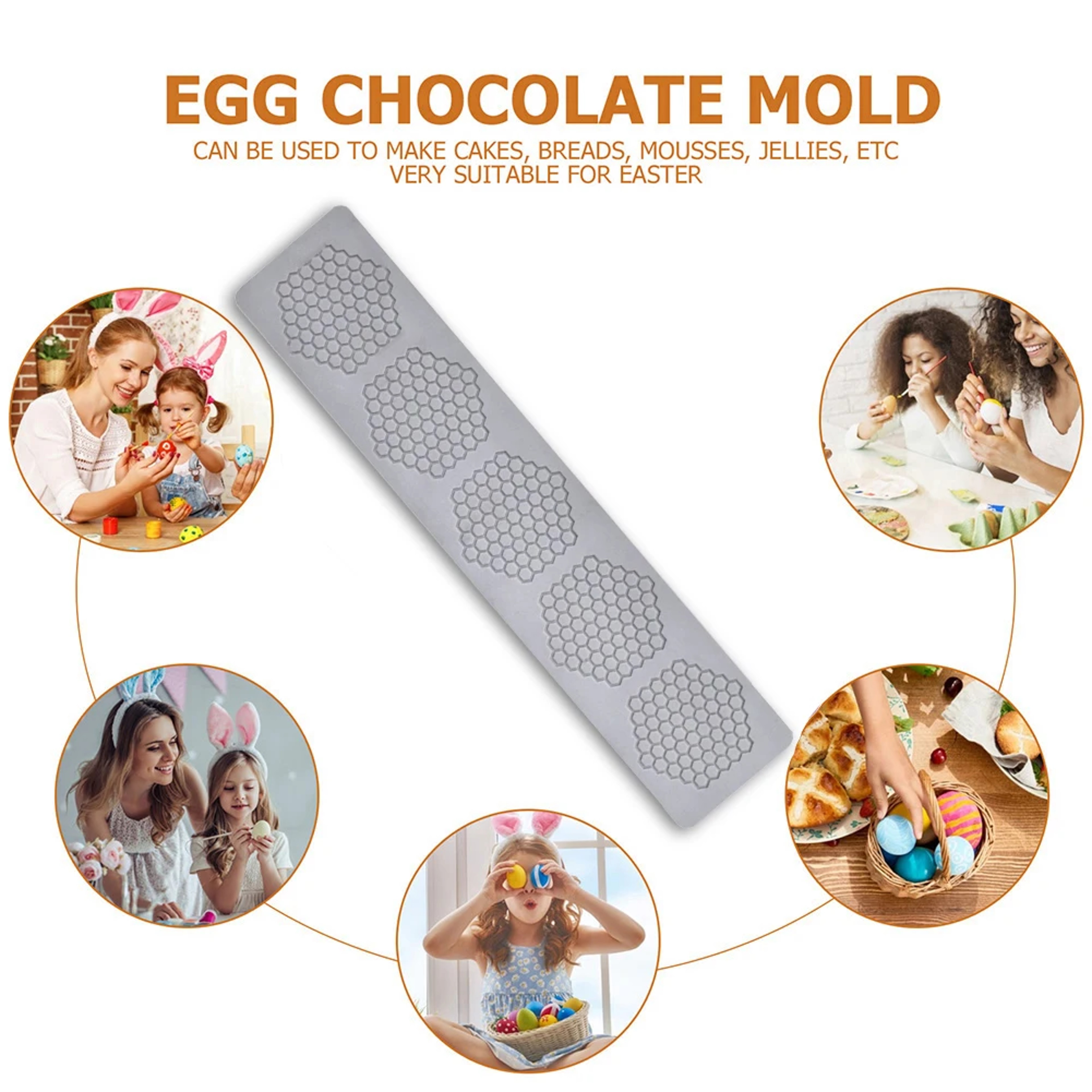Premium Honeycomb Silicone Mold for Baking Beehive Candy & Fondant Baking Molds – view 3
