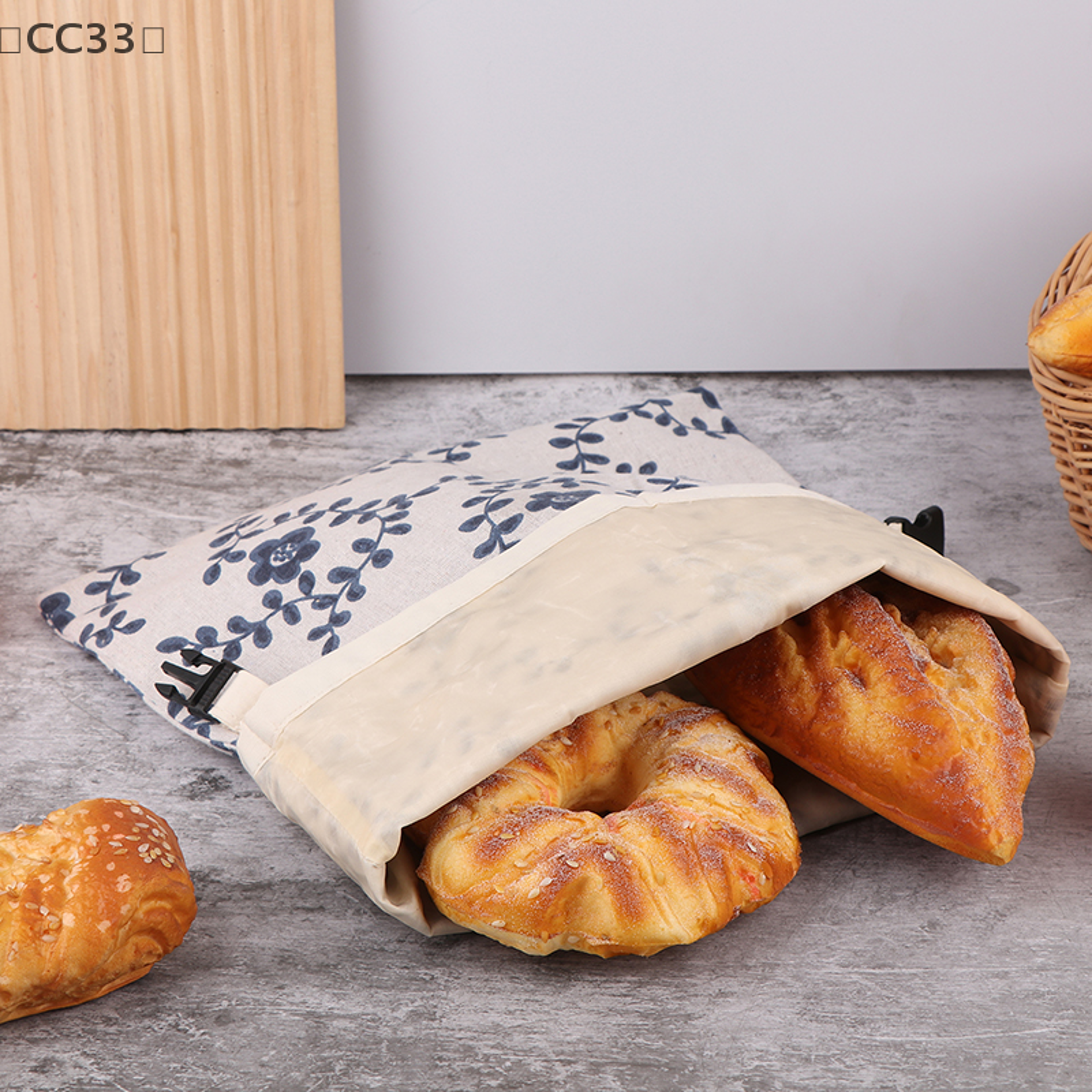 Beeswax Linen Reusable Bread Bag Eco Friendly Fresh Bread Storage Solution 1