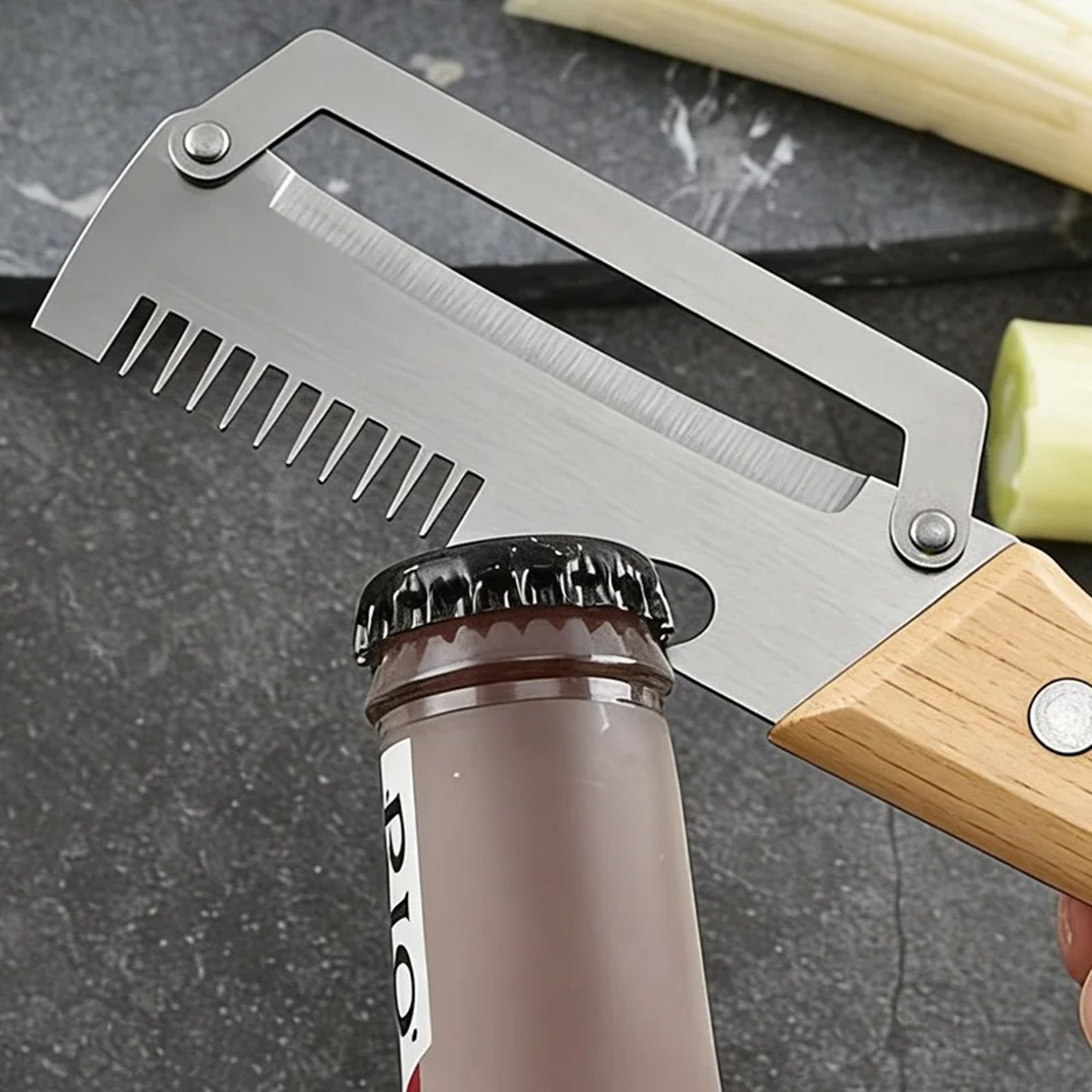 PrecisionGrip Stainless Steel Vegetable Peeler  Julienne Cutter 4