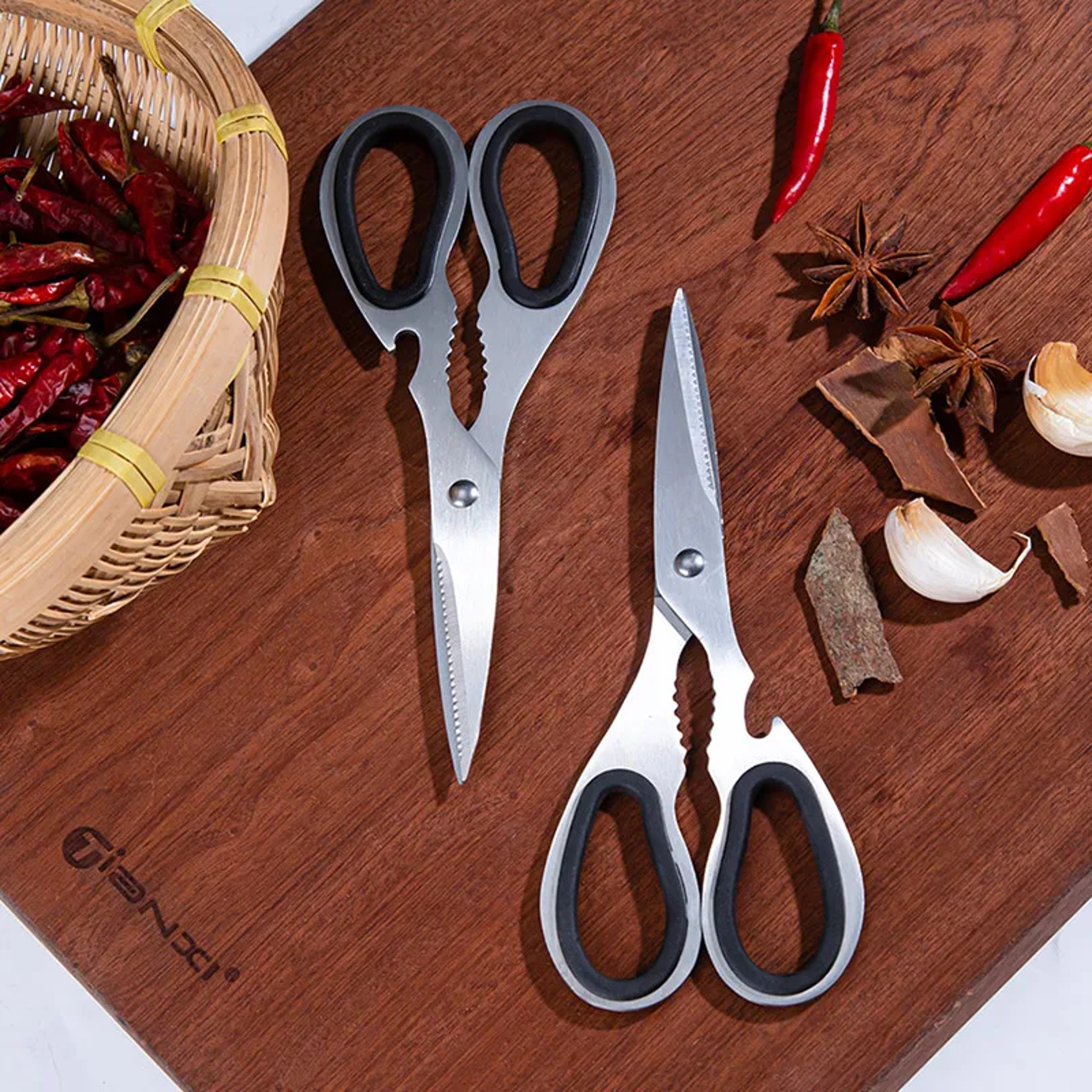 SharpMaster Stainless Steel Kitchen Scissors Multi Purpose Poultry Shears & Bottle Opener – view 6