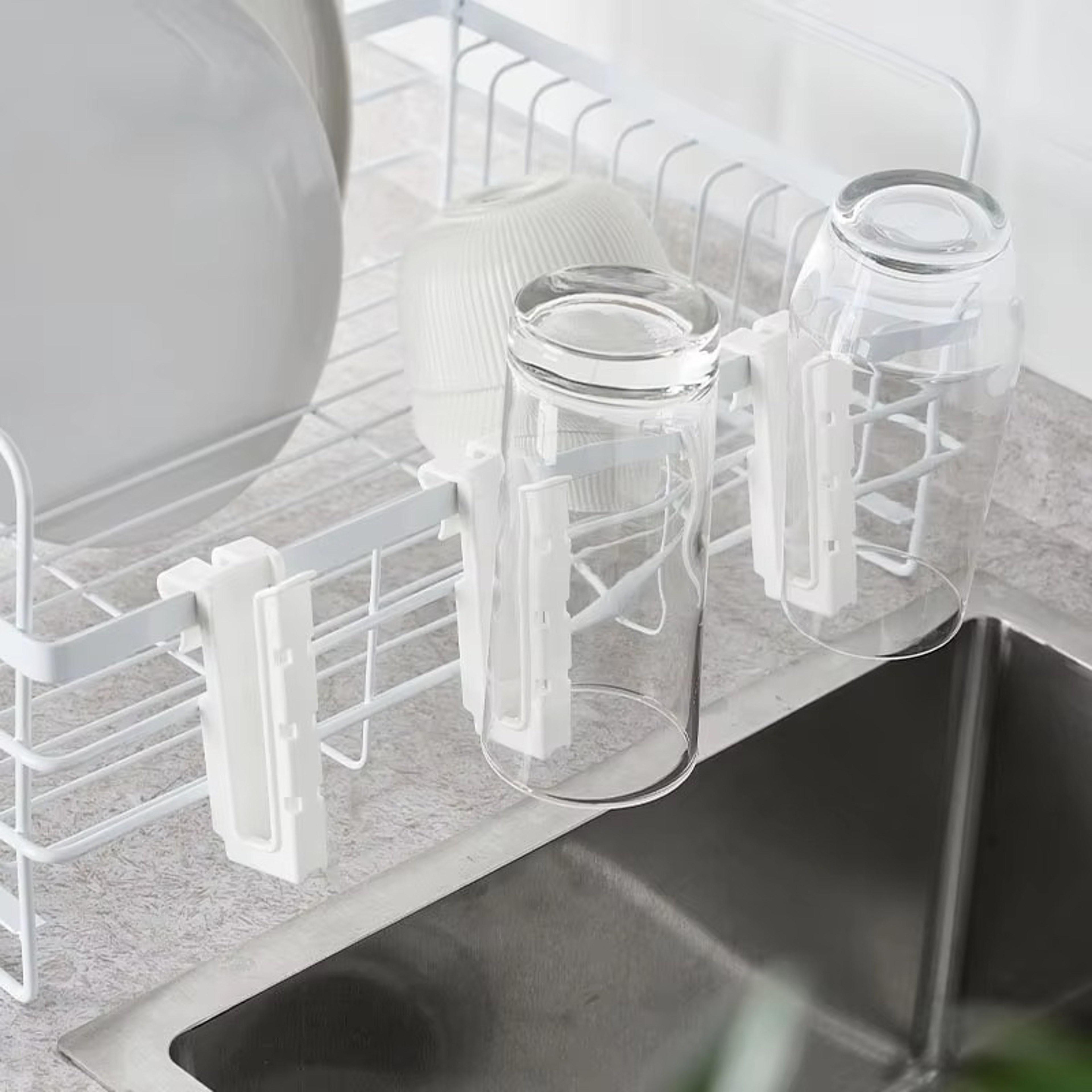 SpaceDry Wall Mounted Cup Holder & Draining Storage Rack – view 3