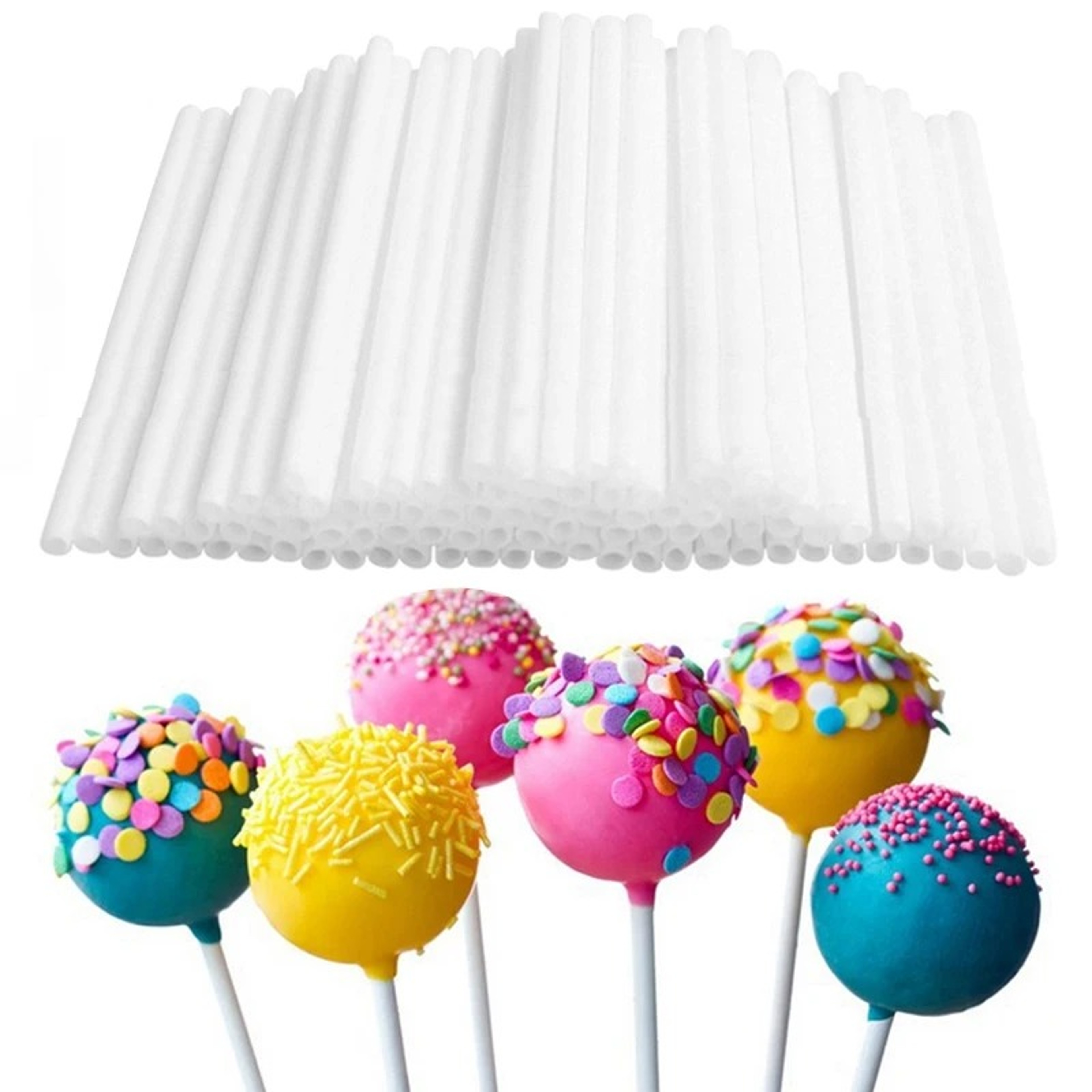 Reusable Acrylic Lollipop Sticks For Cake Pops Candy  Chocolate Treats 0