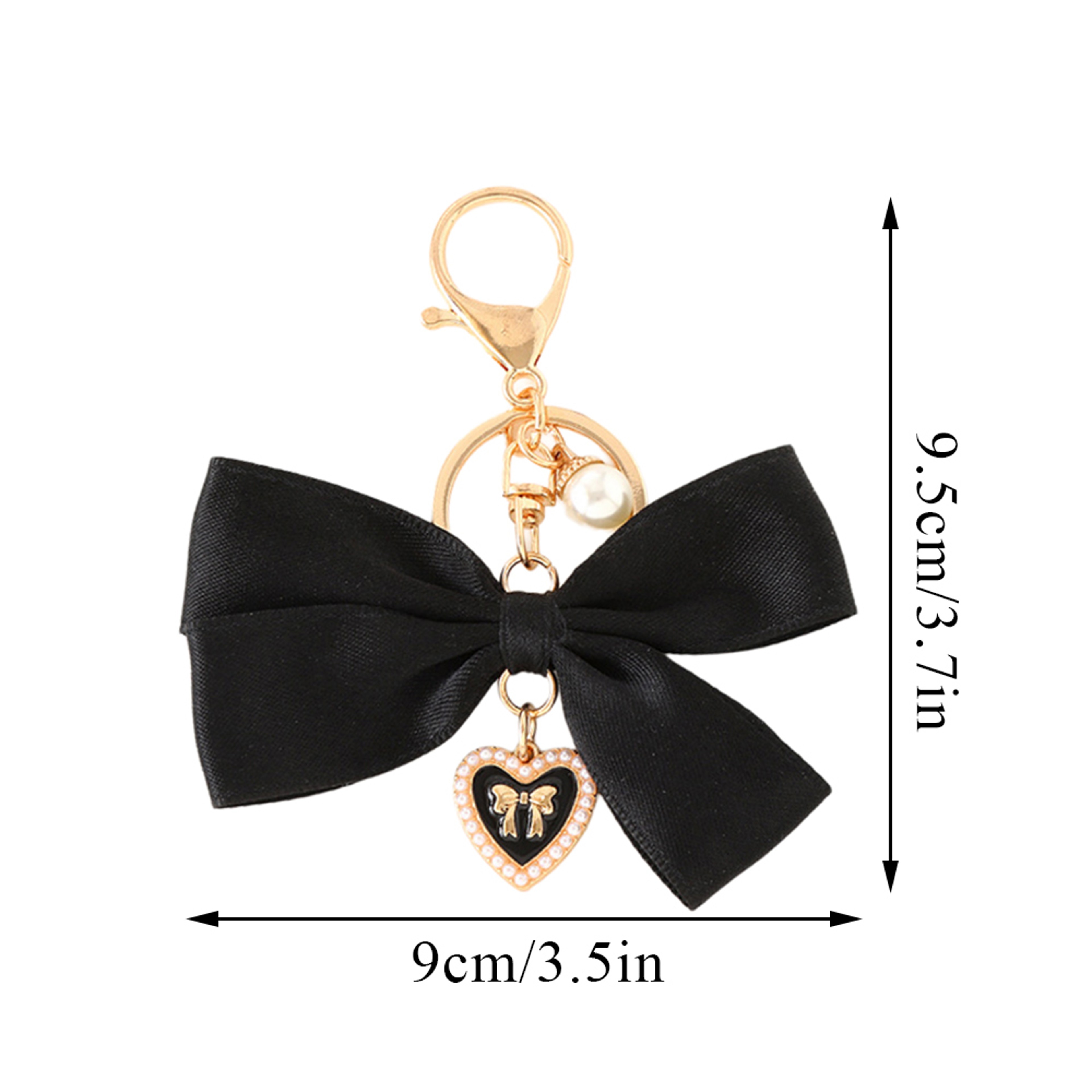 Elegant Pearl Ribbon Keychain For Women Bag Charm  Accessories 5