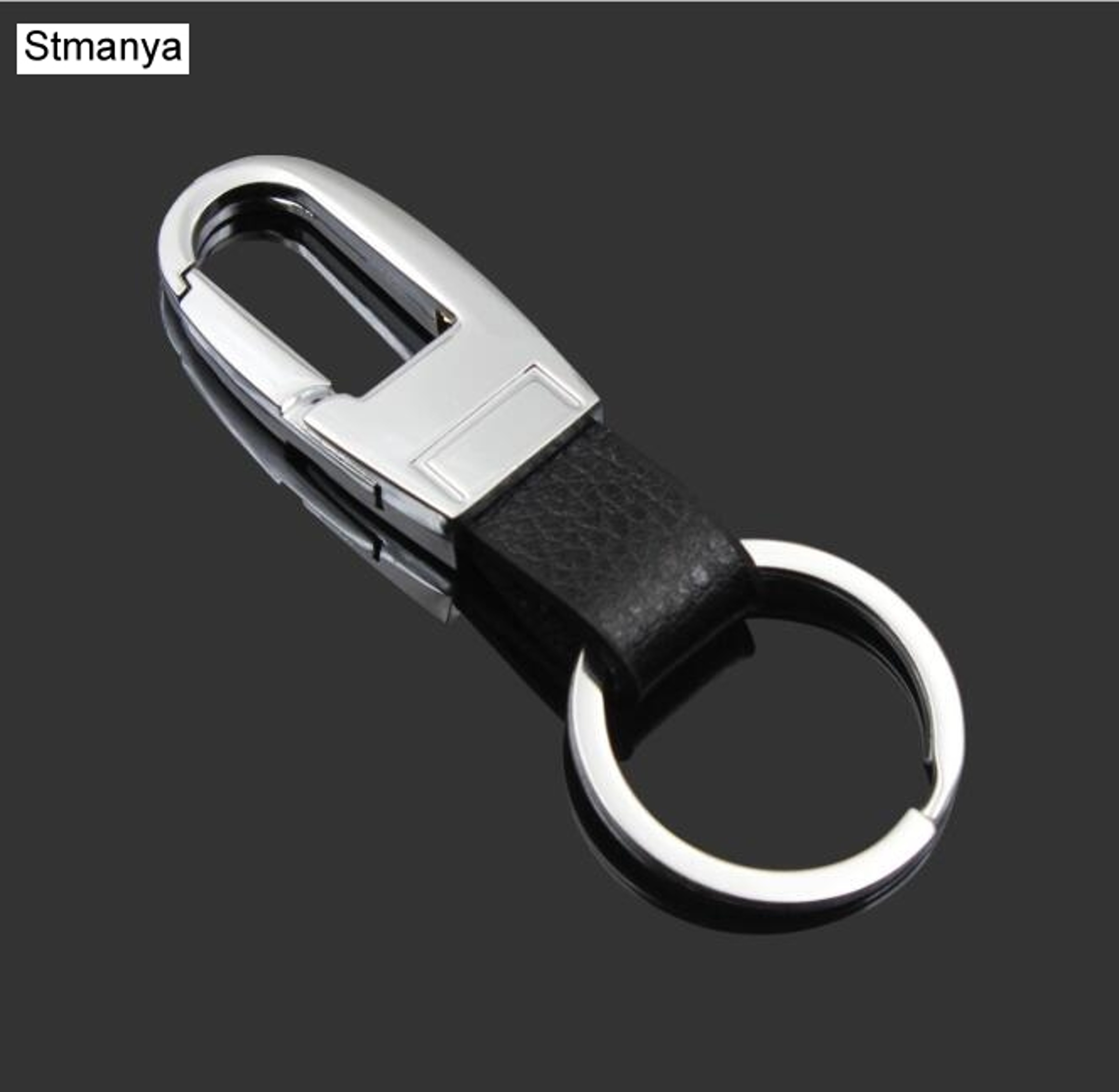 Premium Leather Metal Keychain For Men  Women Stylish Waist Key Ring 5