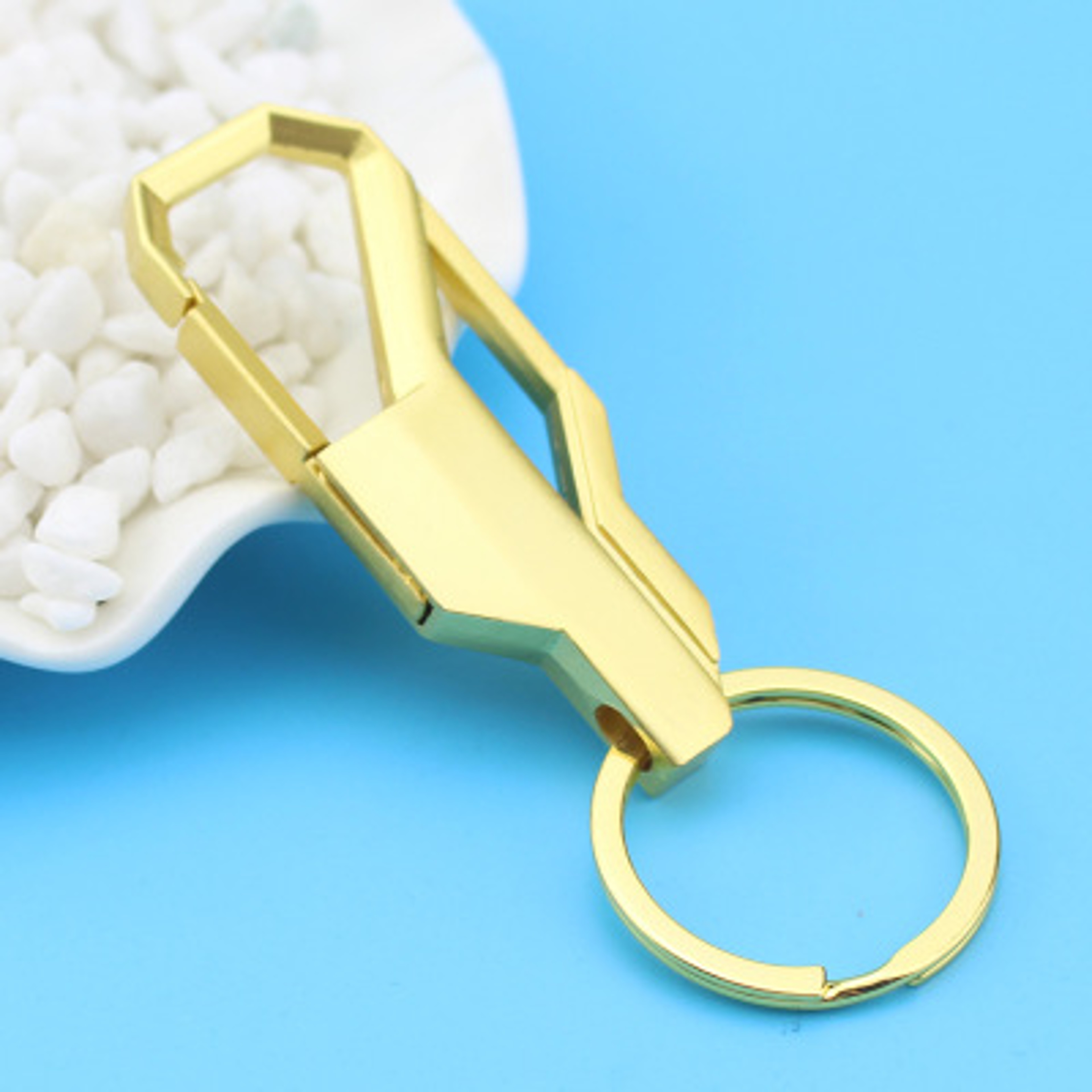 EliteDrive Metal Car Keychain Premium Silver Key Ring Gift For Men  Women 4