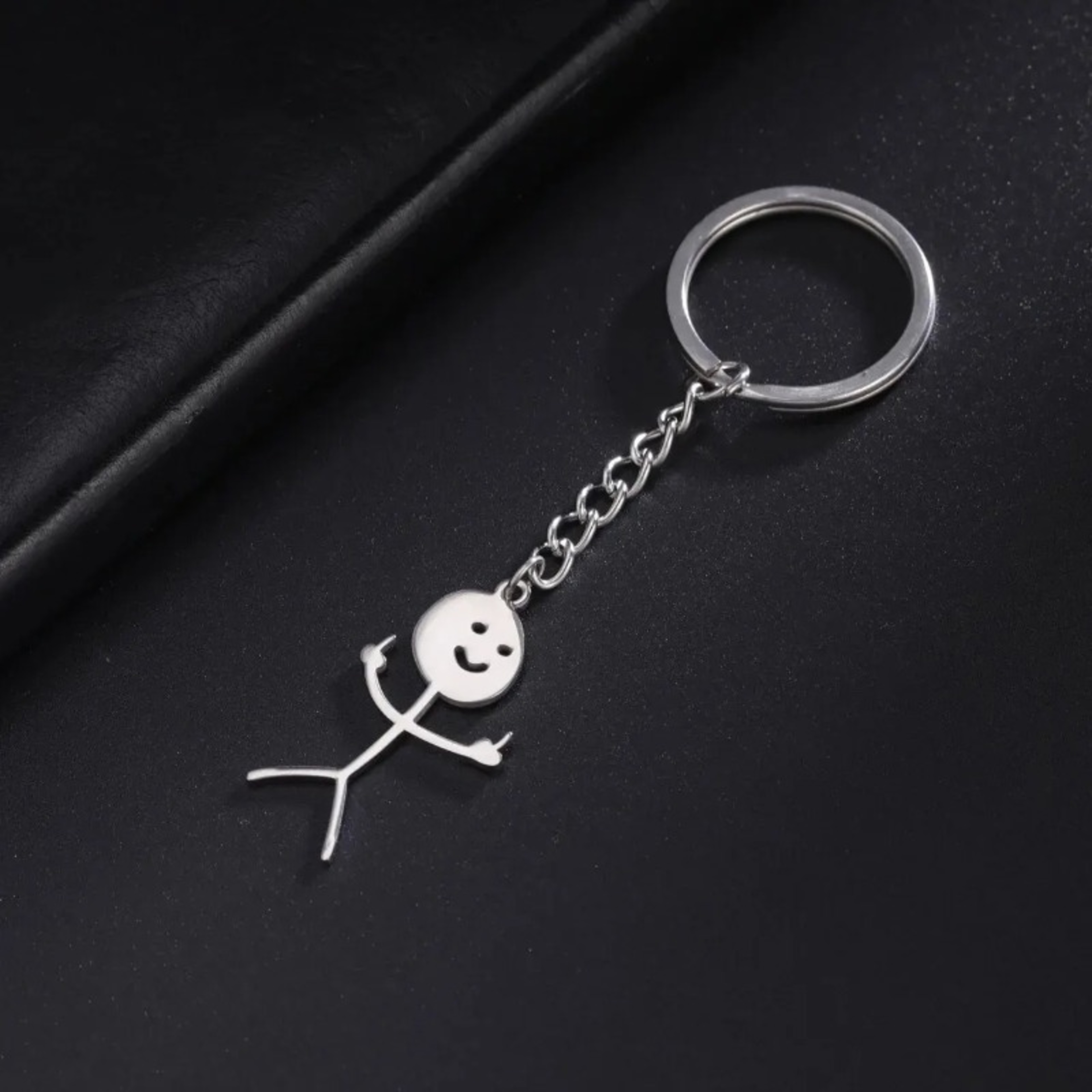 LoveLink Stainless Steel Couple Keychain for Men & Women – view 2