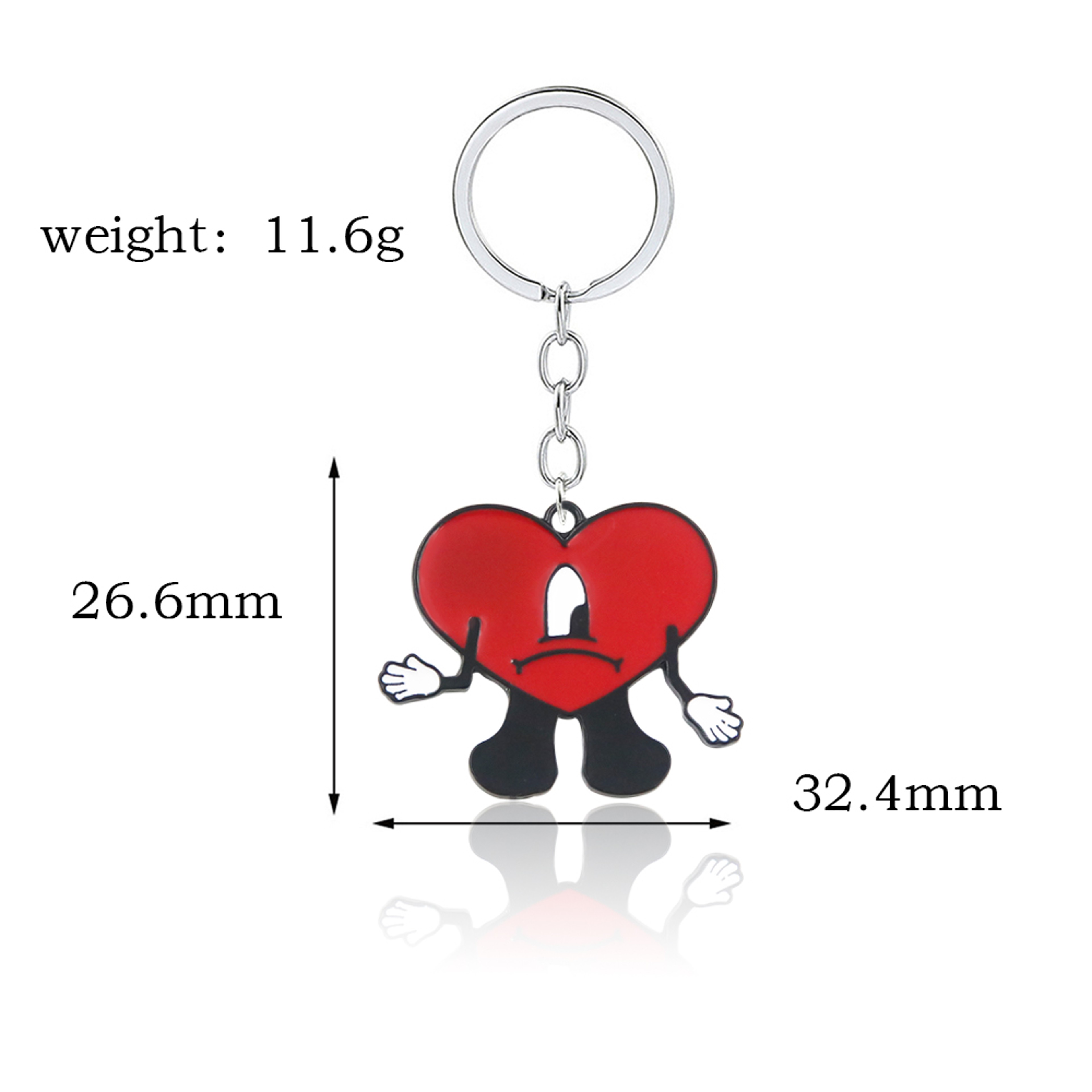 Charming Bunny Heart Keychain Cute Rabbit Keyring Gift 4