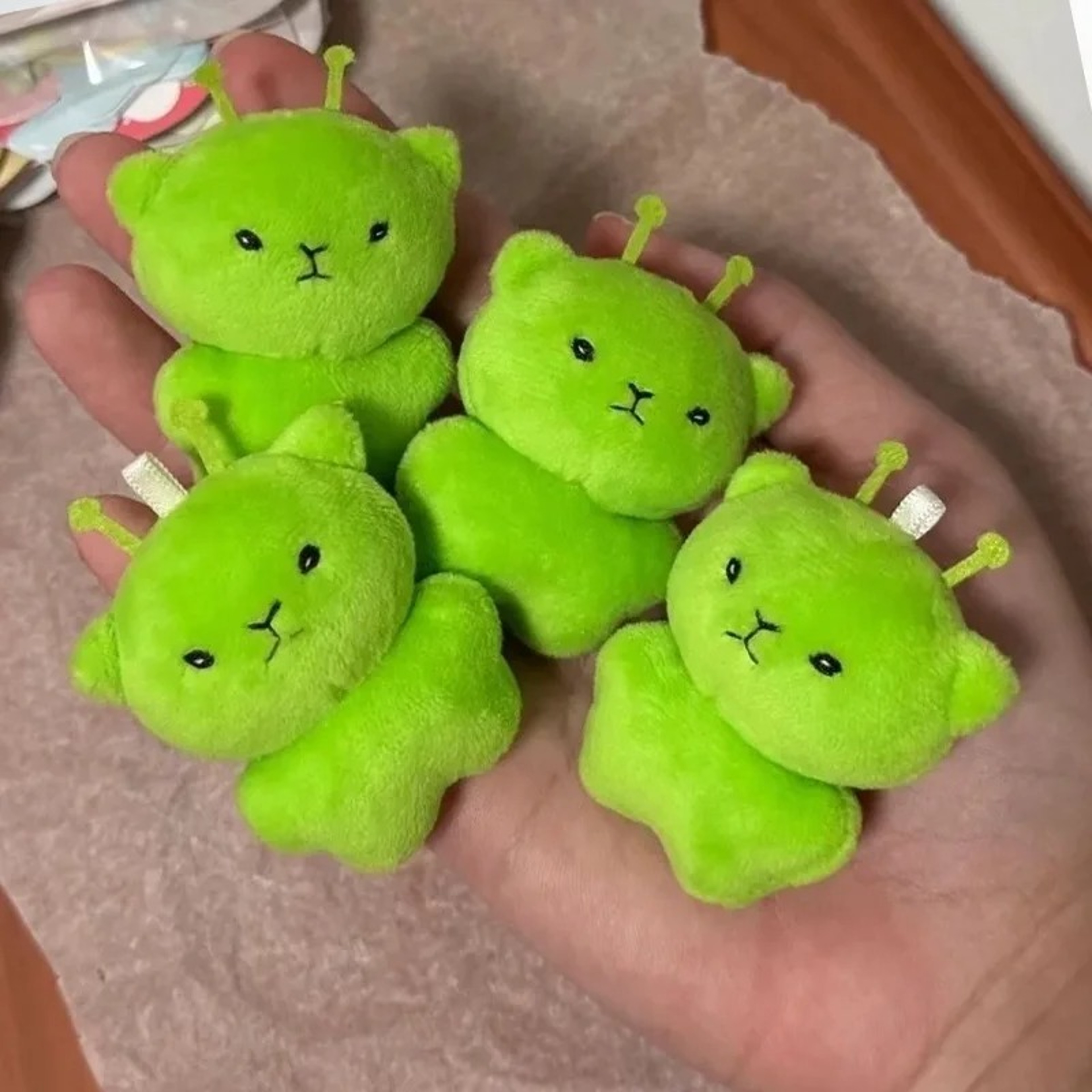 Galaxy Purr Alien Cat Plush Keychain Cute Backpack & Bag Charm Gift – view 6