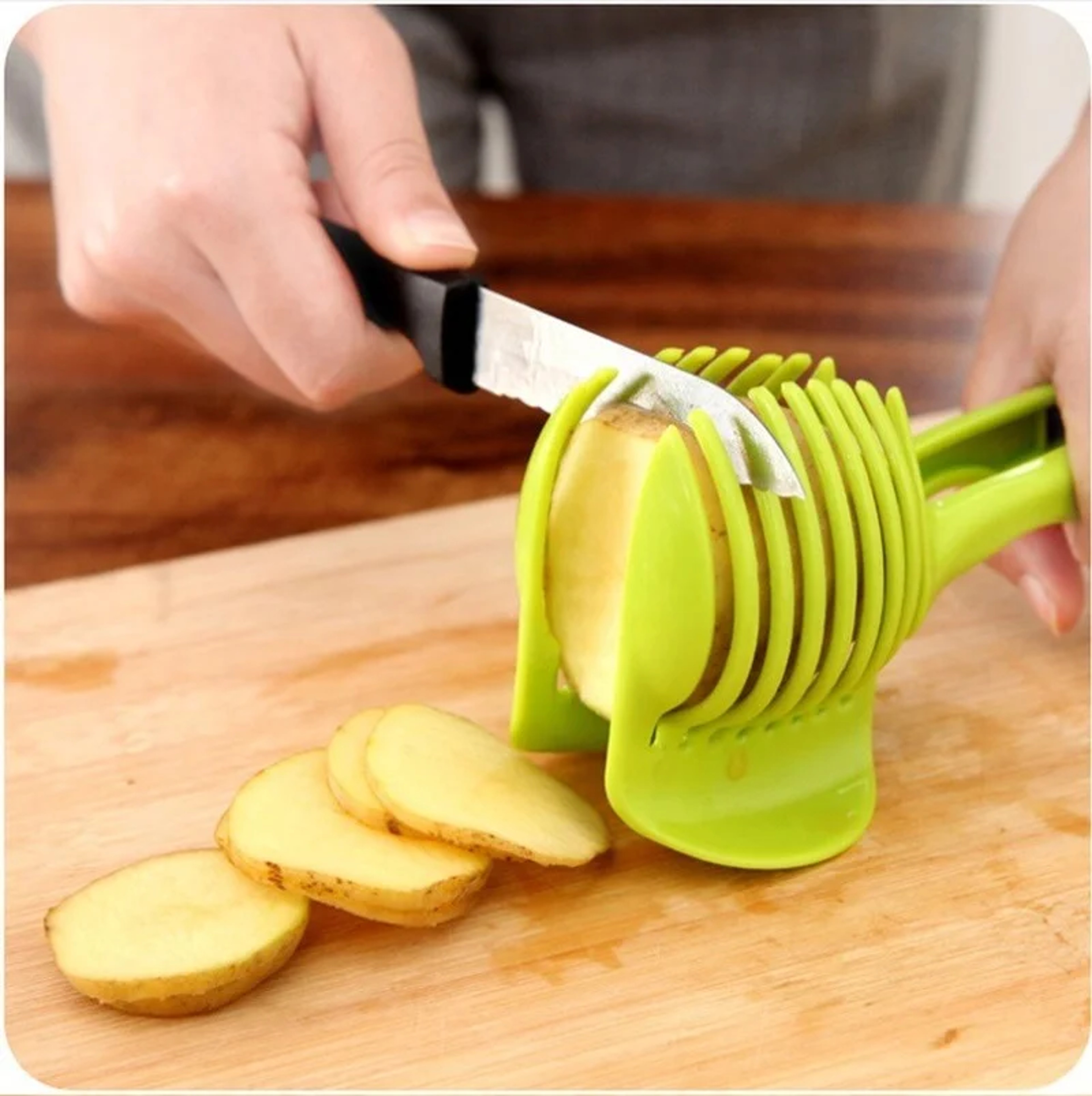 Smart Tomato & Fruit Slicer Cutter Stand Quick Kitchen Slicing Tool – view 2