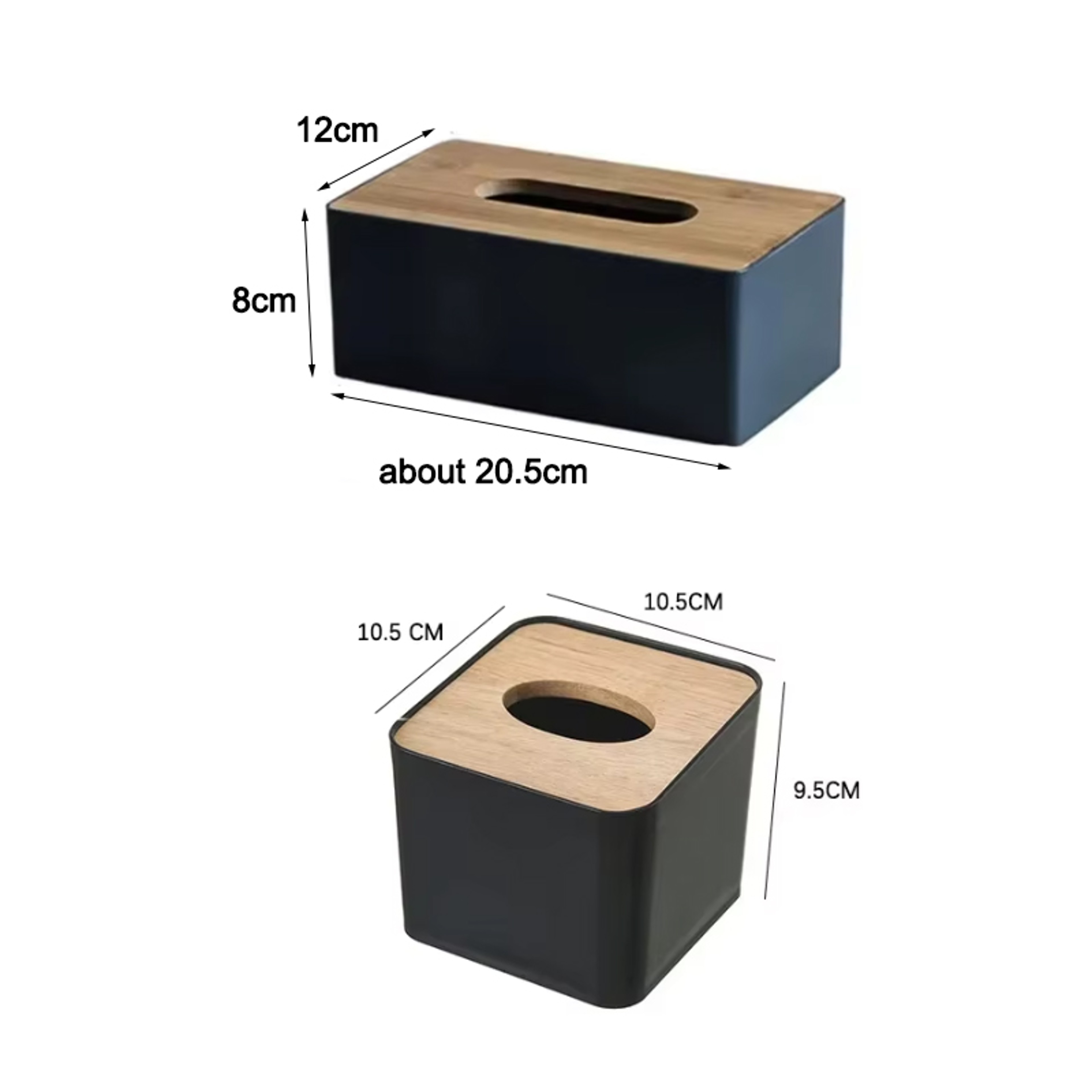 Premium Solid Wood  Bamboo Tissue Box Cover Elegant Wooden Tissue Box Holder For Napkins  Paper 1