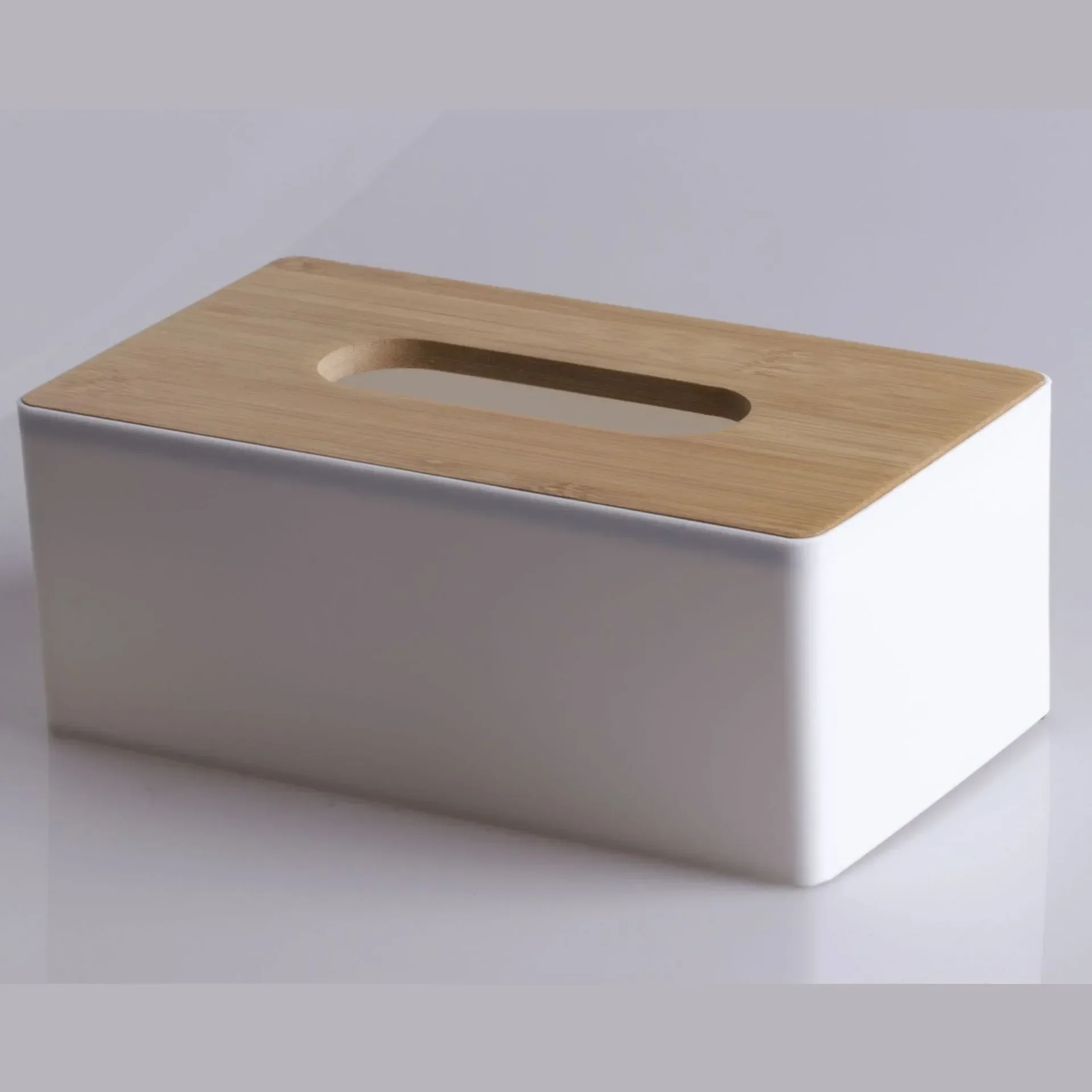 Premium Solid Wood  Bamboo Tissue Box Cover Elegant Wooden Tissue Box Holder For Napkins  Paper 7