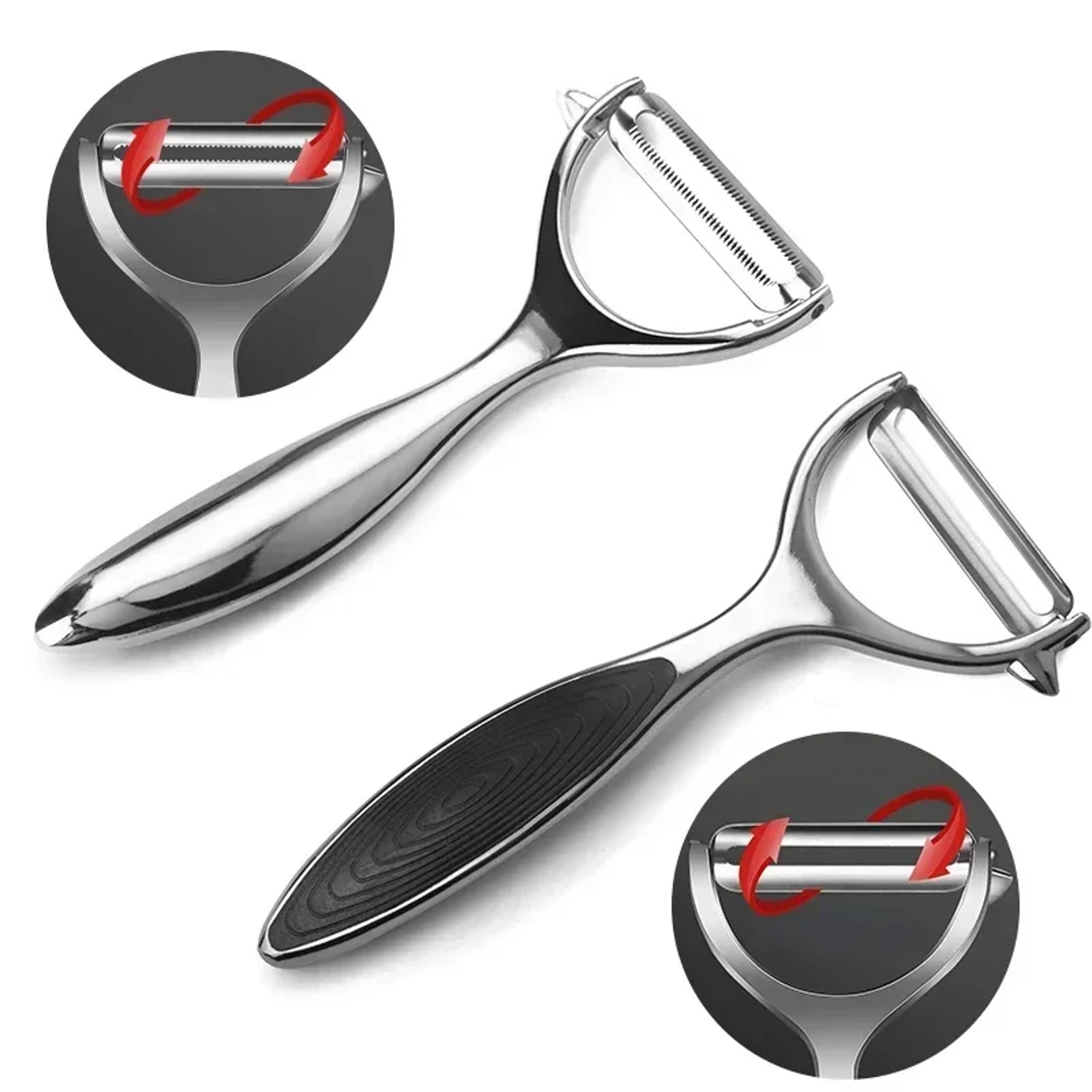 Premium Stainless Steel Y Peeler Quick Fruit  Vegetable Peeling Tool 0