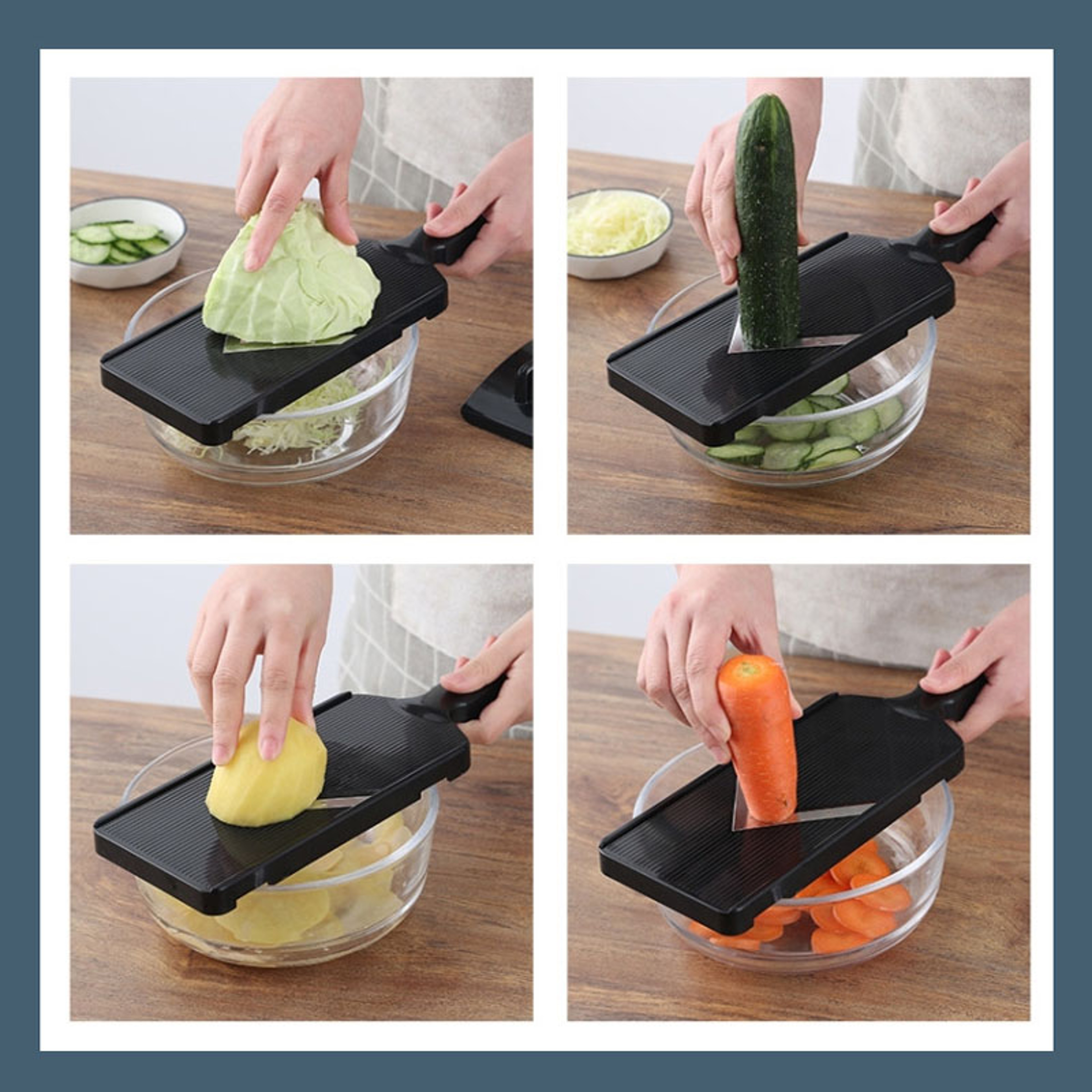 Premium Manual Vegetable Slicer & Cabbage Shredder Efficient Salad Grater Kitchen Tool – view 4