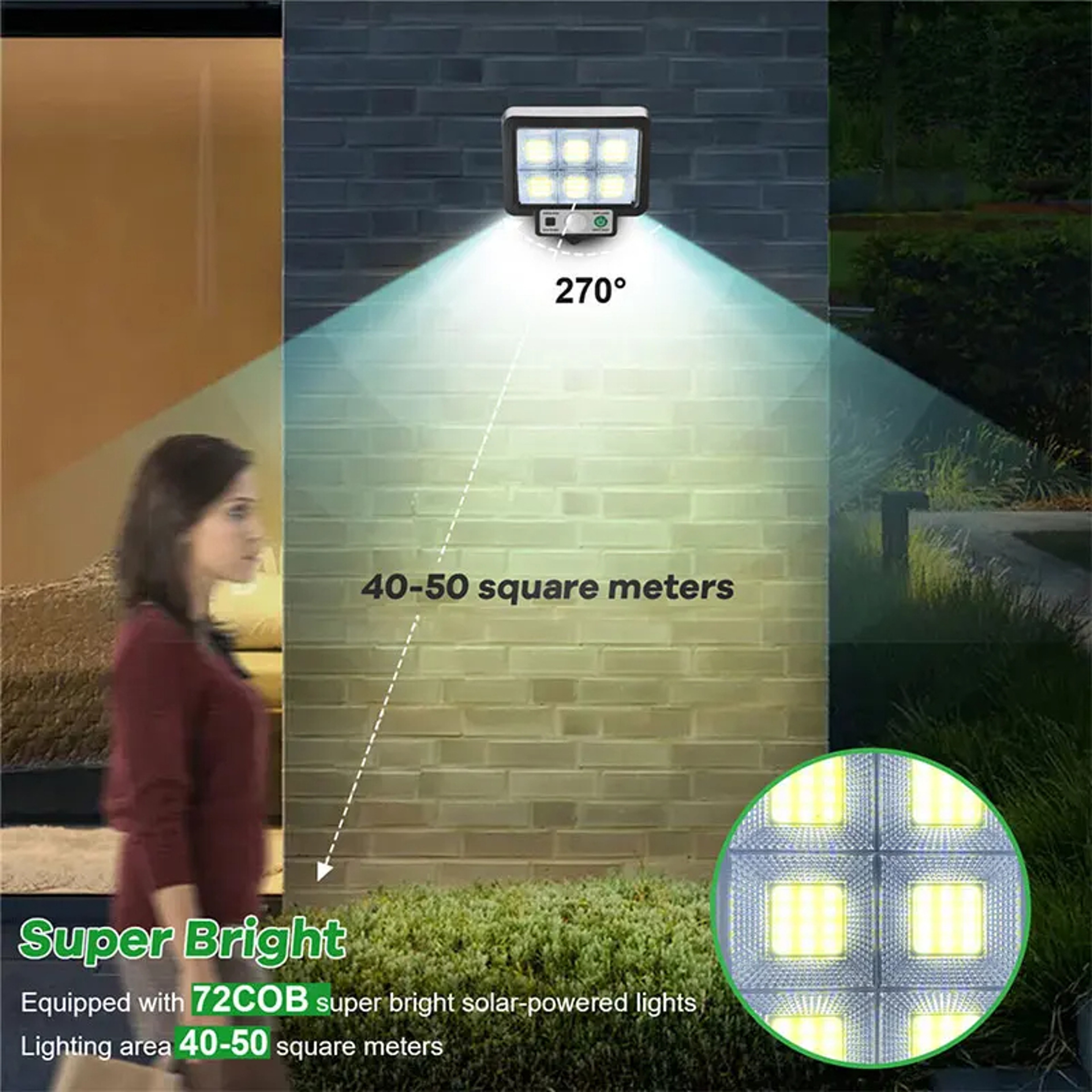 Solar Guard Split Motion Sensor Wall Light for Outdoor Security & Garden Lighting – view 6