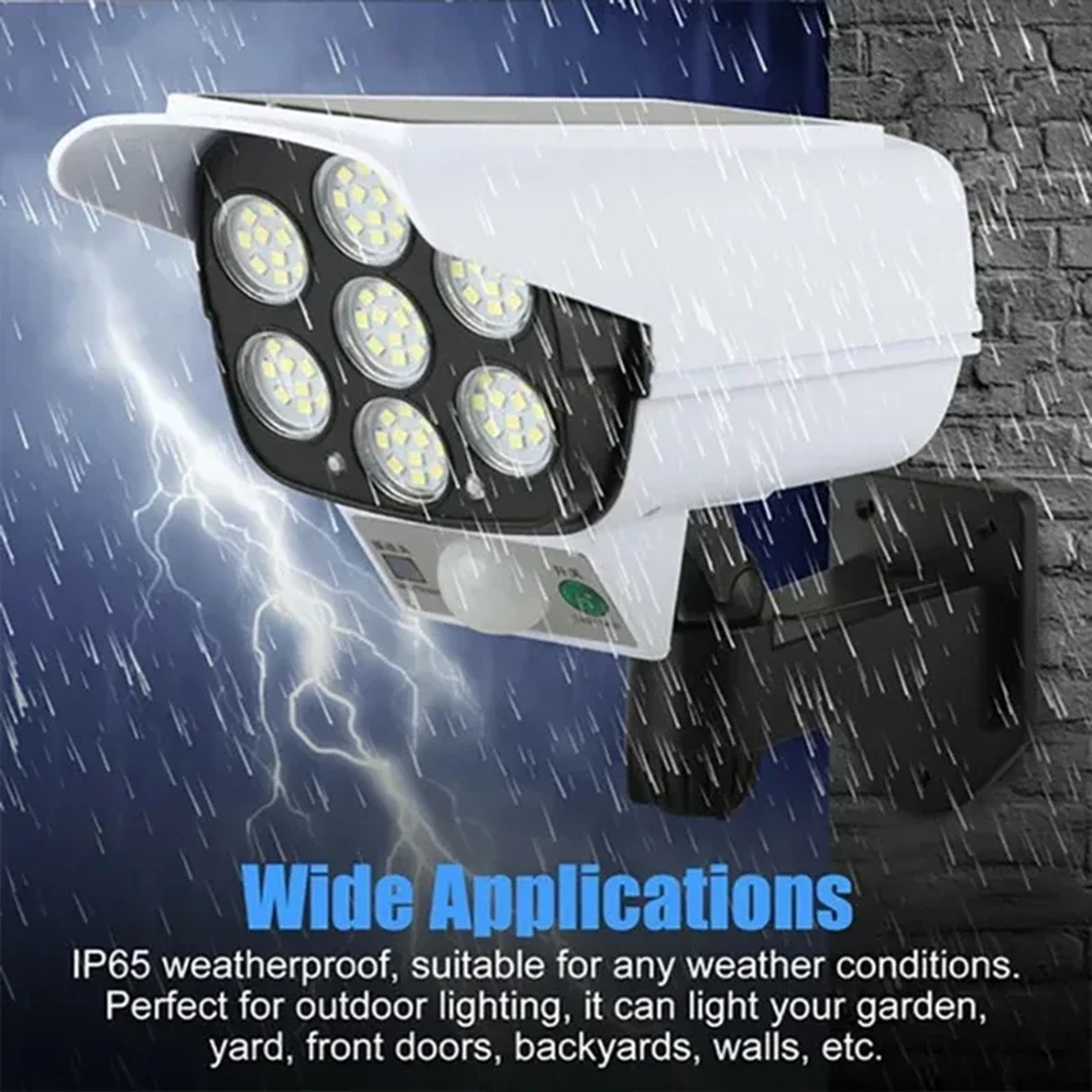 Solar Security Light Dummy Camera With Motion Sensor  Modes Outdoor Waterproof Garden Protection 2