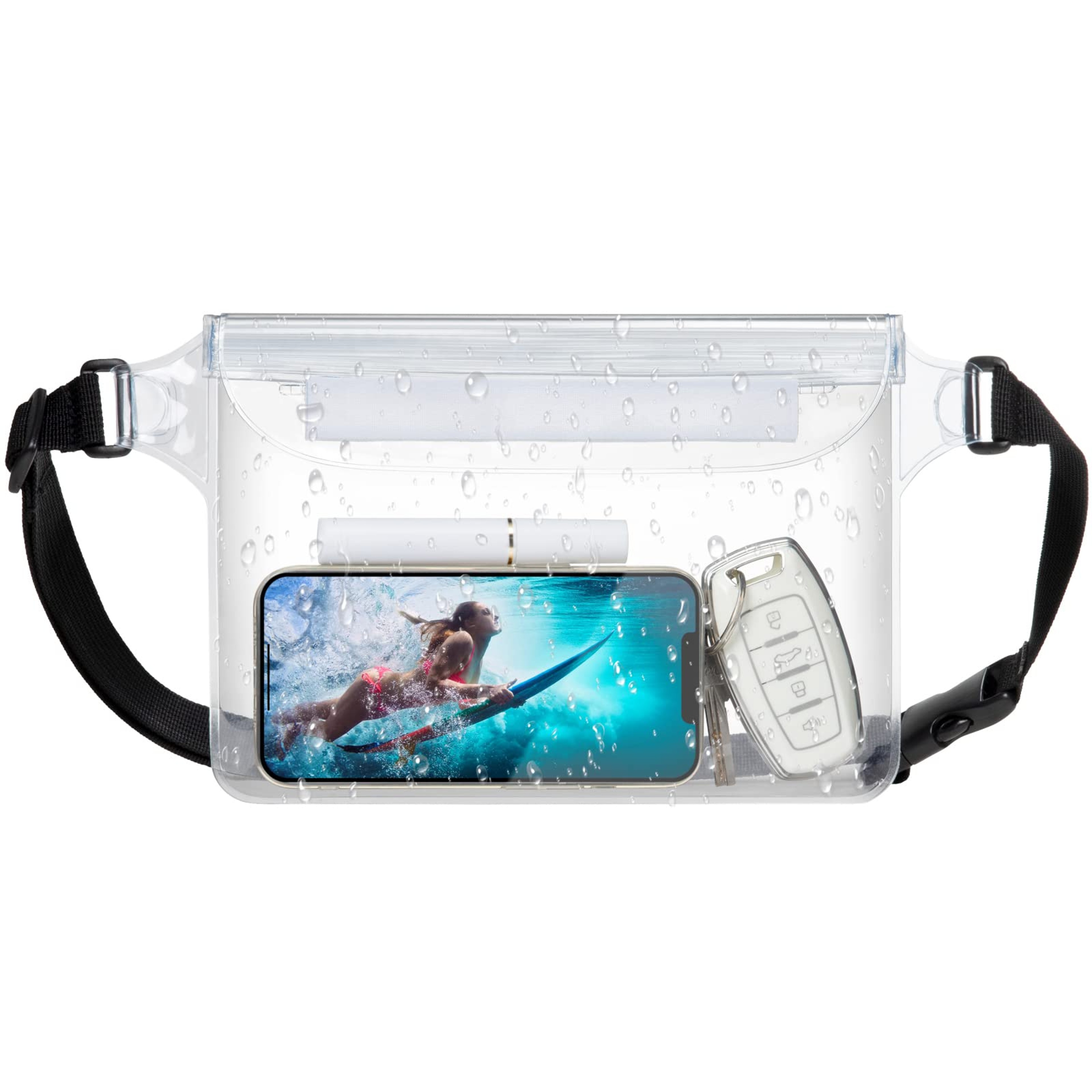 Waterproof Phone Dry Pouch with Adjustable Waist Strap Secure Beach, Kayak & Swim Protection – view 8