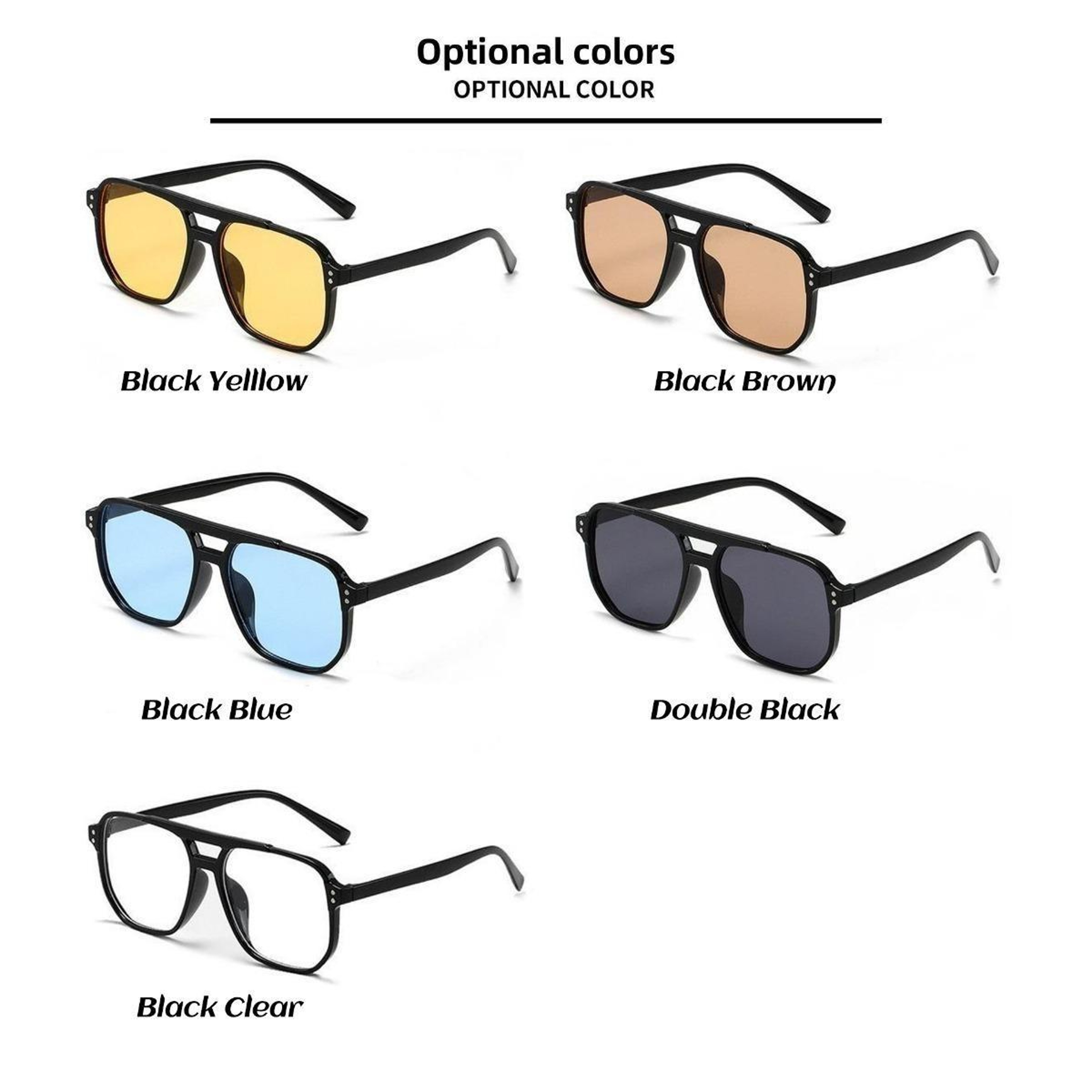 Aviara Double Bridge Pilot Sunglasses For Women  Men 4