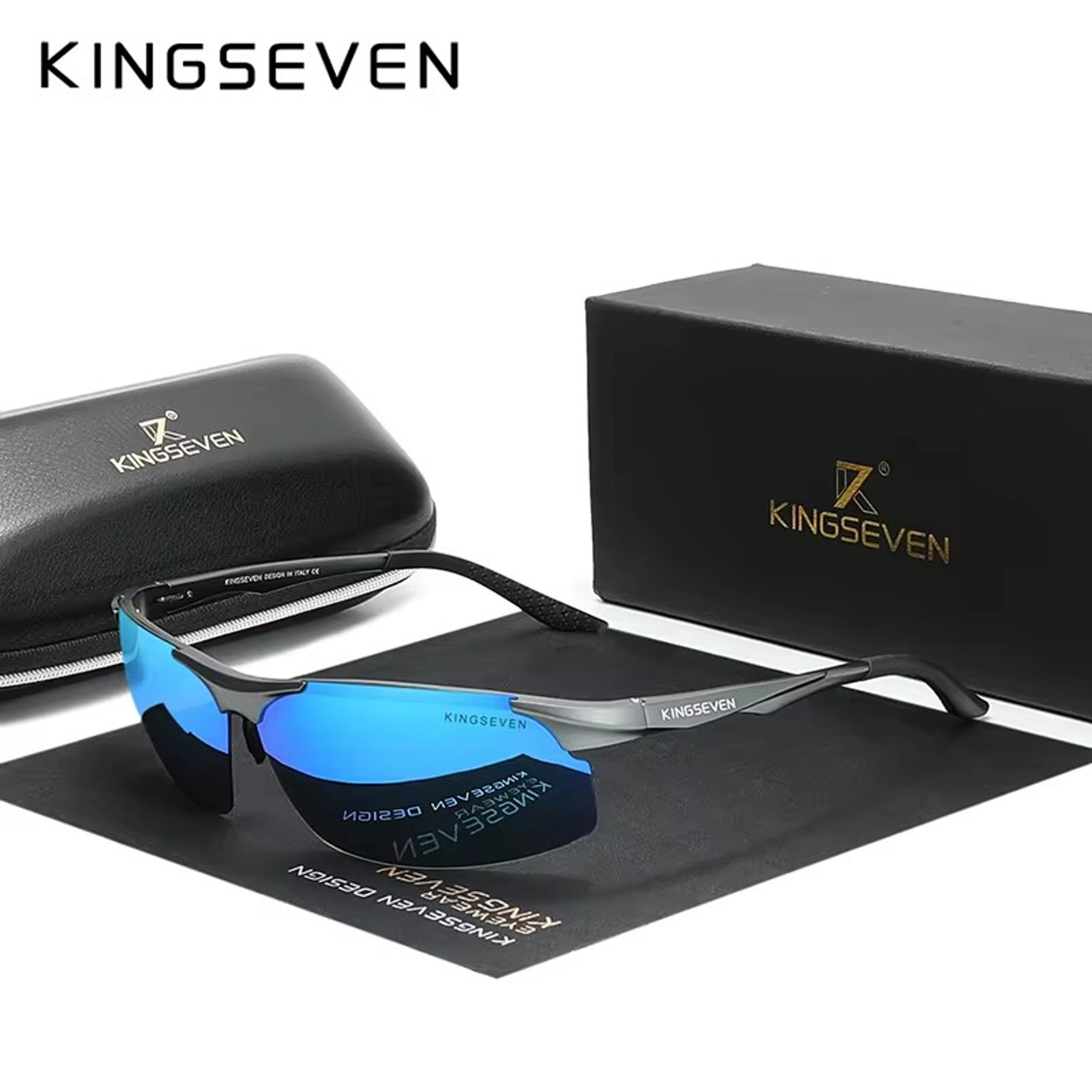 KINGSEVEN Polarized Aviator Sunglasses Aluminum Frame Driving Eyewear 0