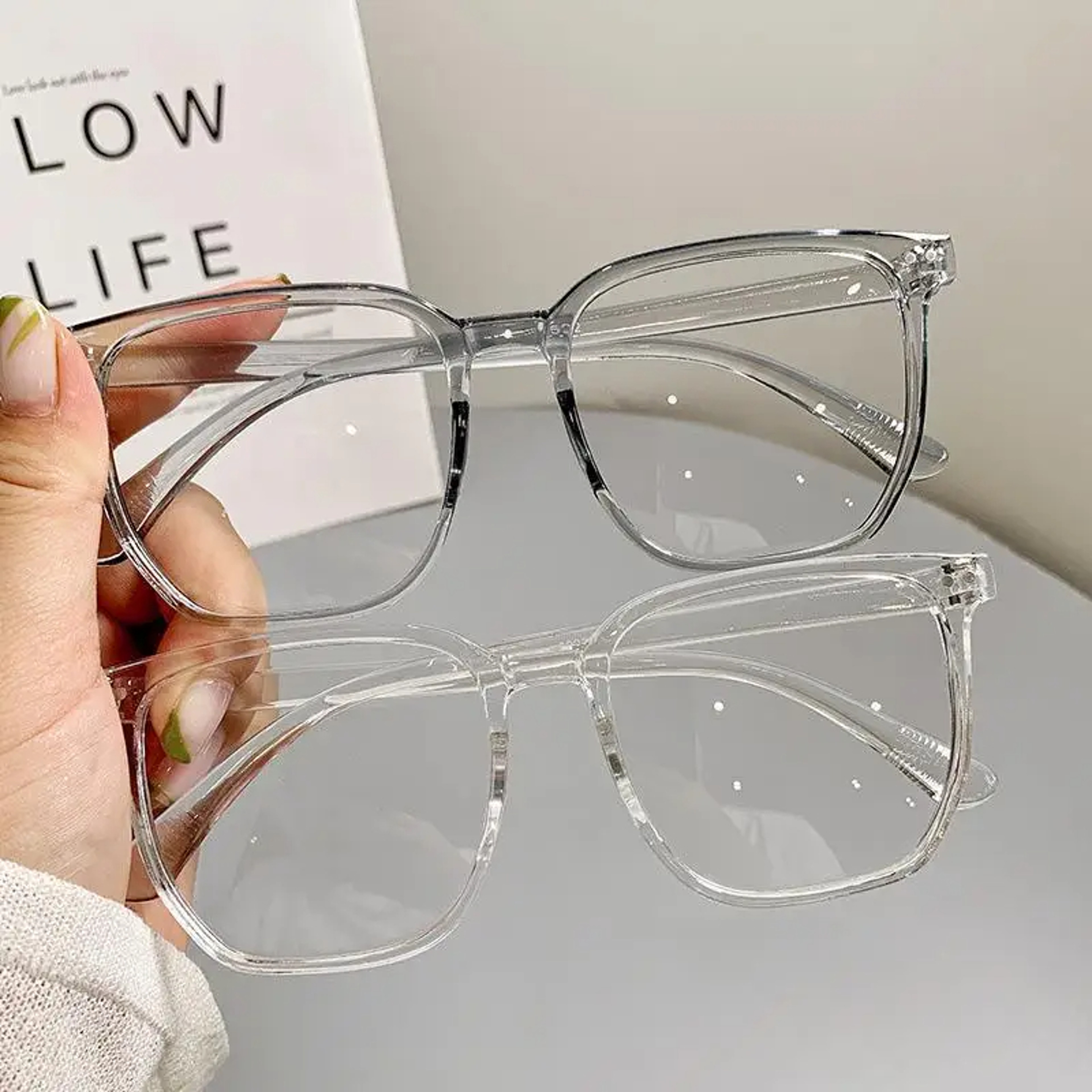 ClearView Round Blue Light Glasses For Men  Women Transparent Computer Glasses Frame 0