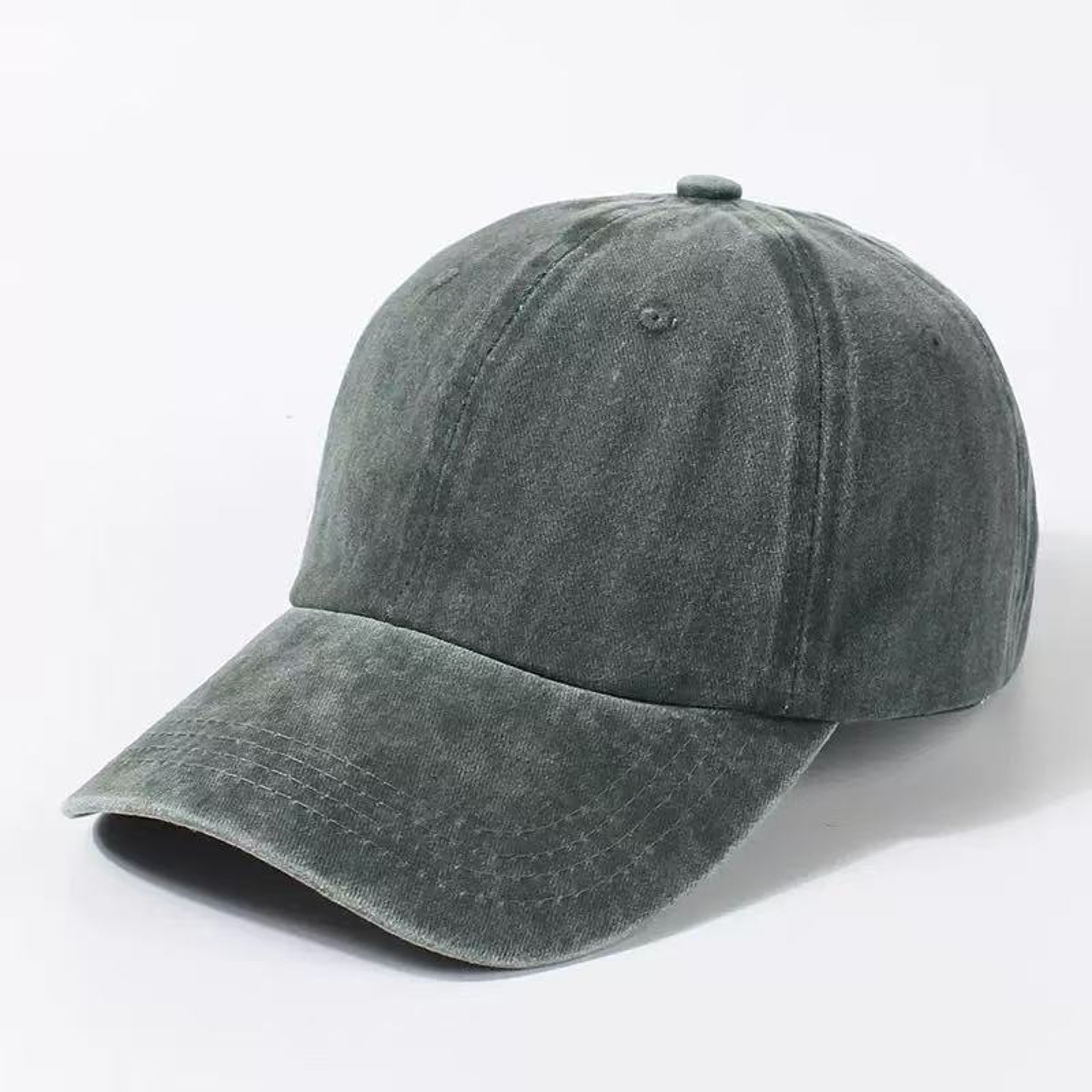 Washed Cotton Adjustable Baseball Cap Unisex Dad Hat Snapback Solid Color 2