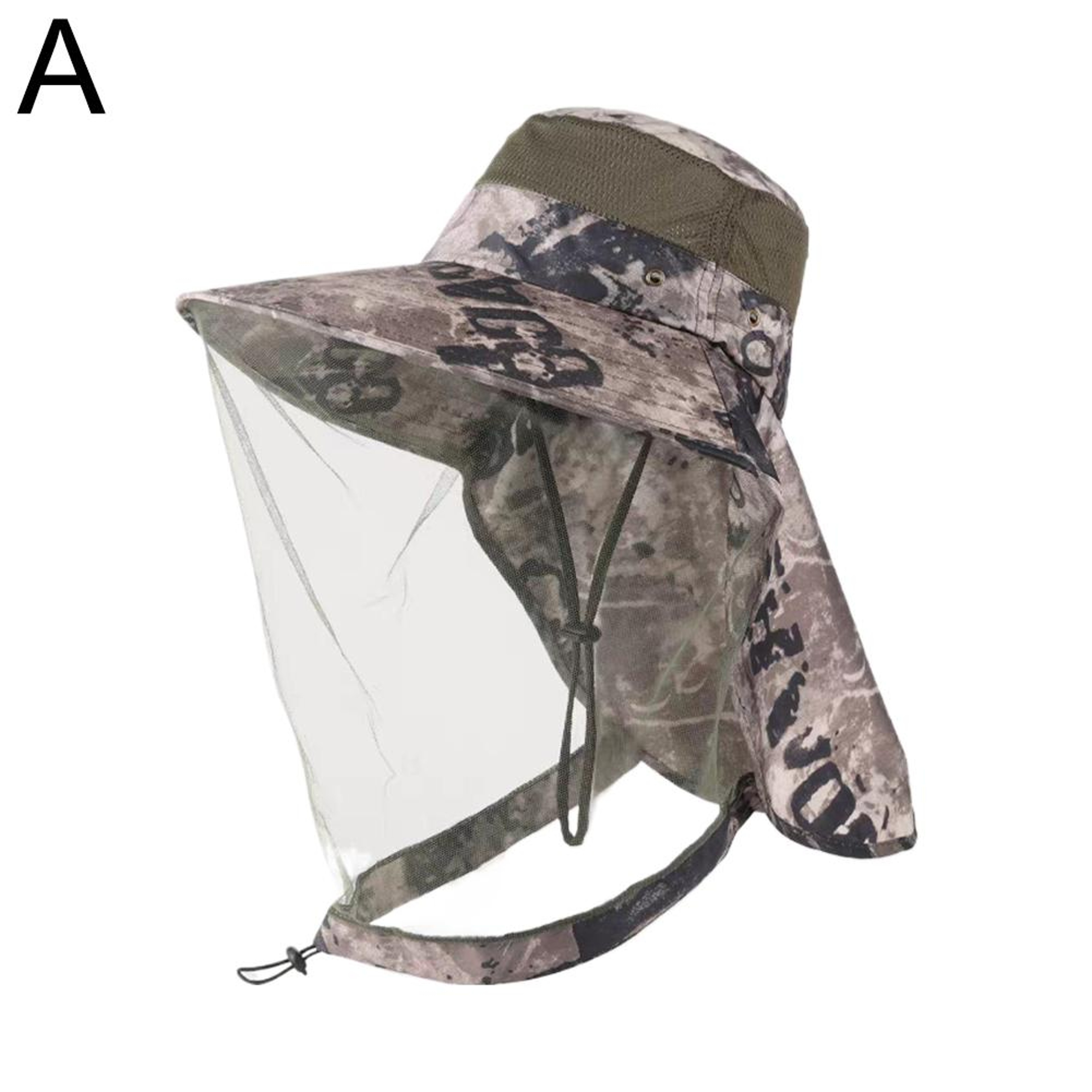 Mosquito Net Sun Hat UV Protection Fishing And Camping Wide Brim Outdoor Hat Mesh Face Mask 5