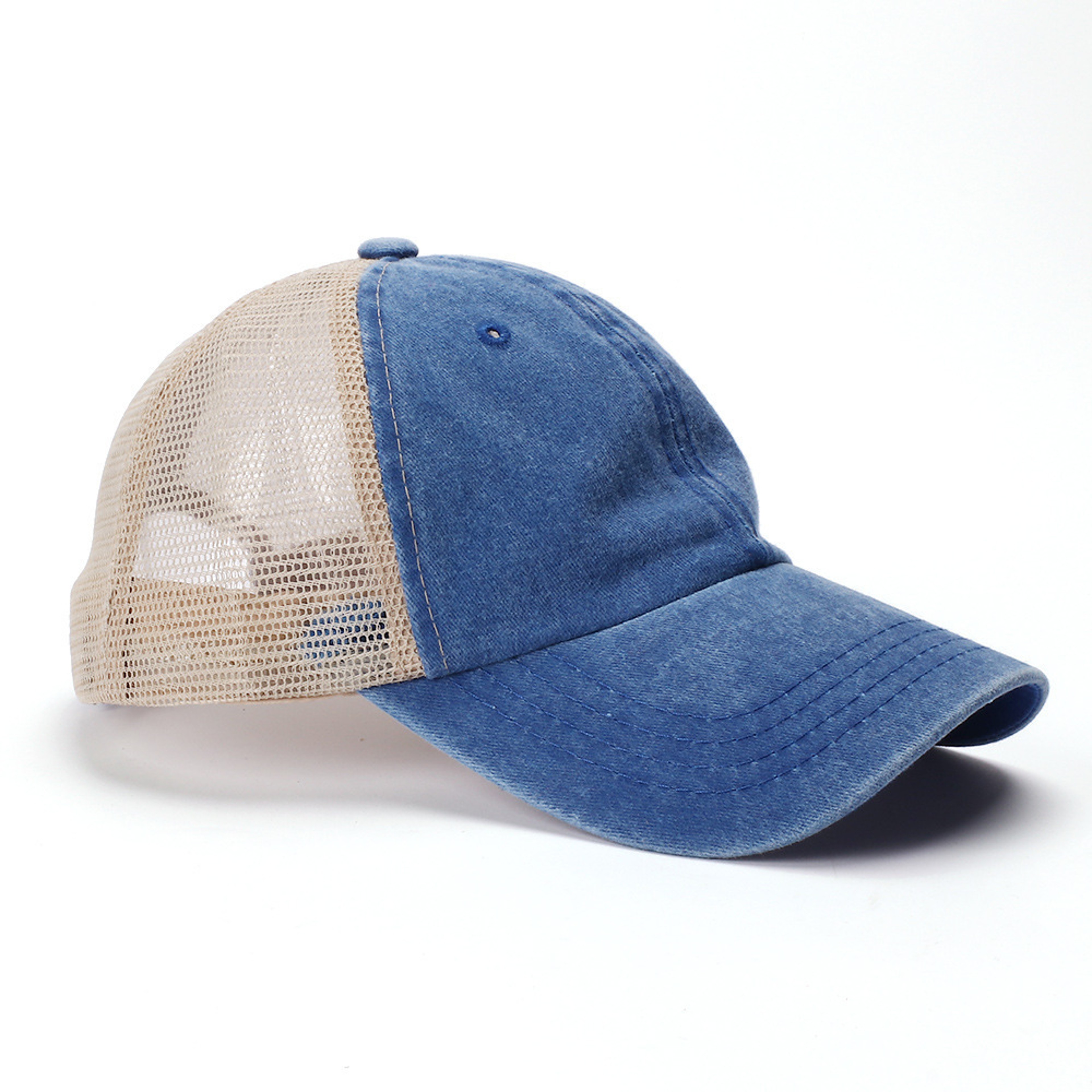 Washed Cotton Unisex Baseball Cap Trucker Hat Adjustable Plain Everyday Sun Protection Hat 2
