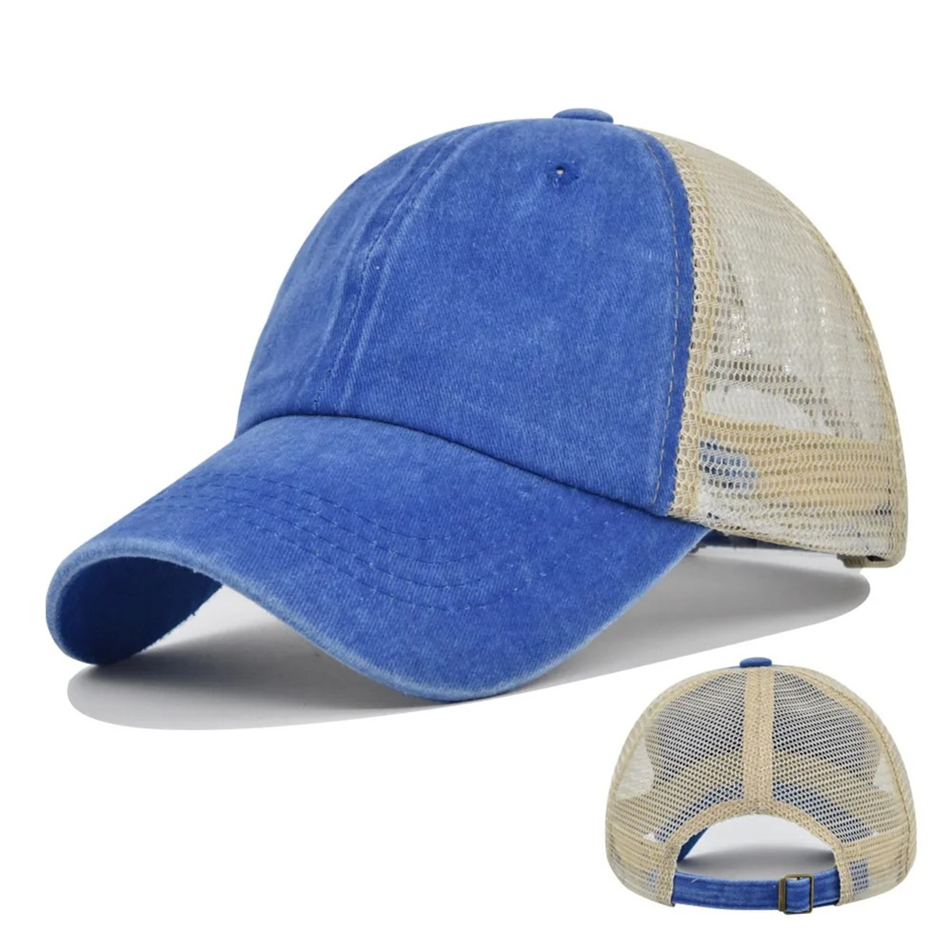 Washed Cotton Unisex Baseball Cap Trucker Hat Adjustable Plain Everyday Sun Protection Hat 7
