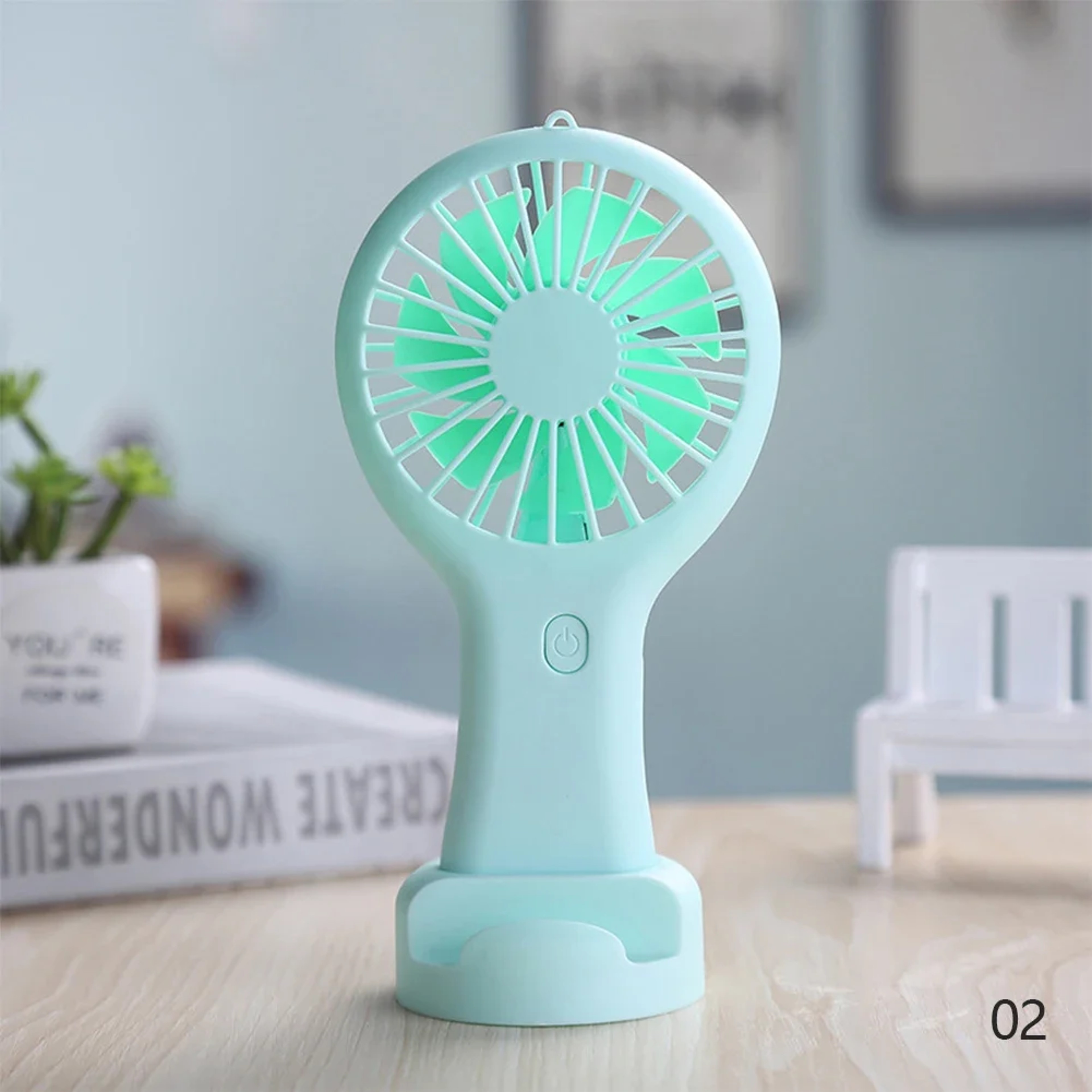 Portable Handheld Mini USB Fan Rechargeable Pocket Fan For Travel  Desk Cooling 7