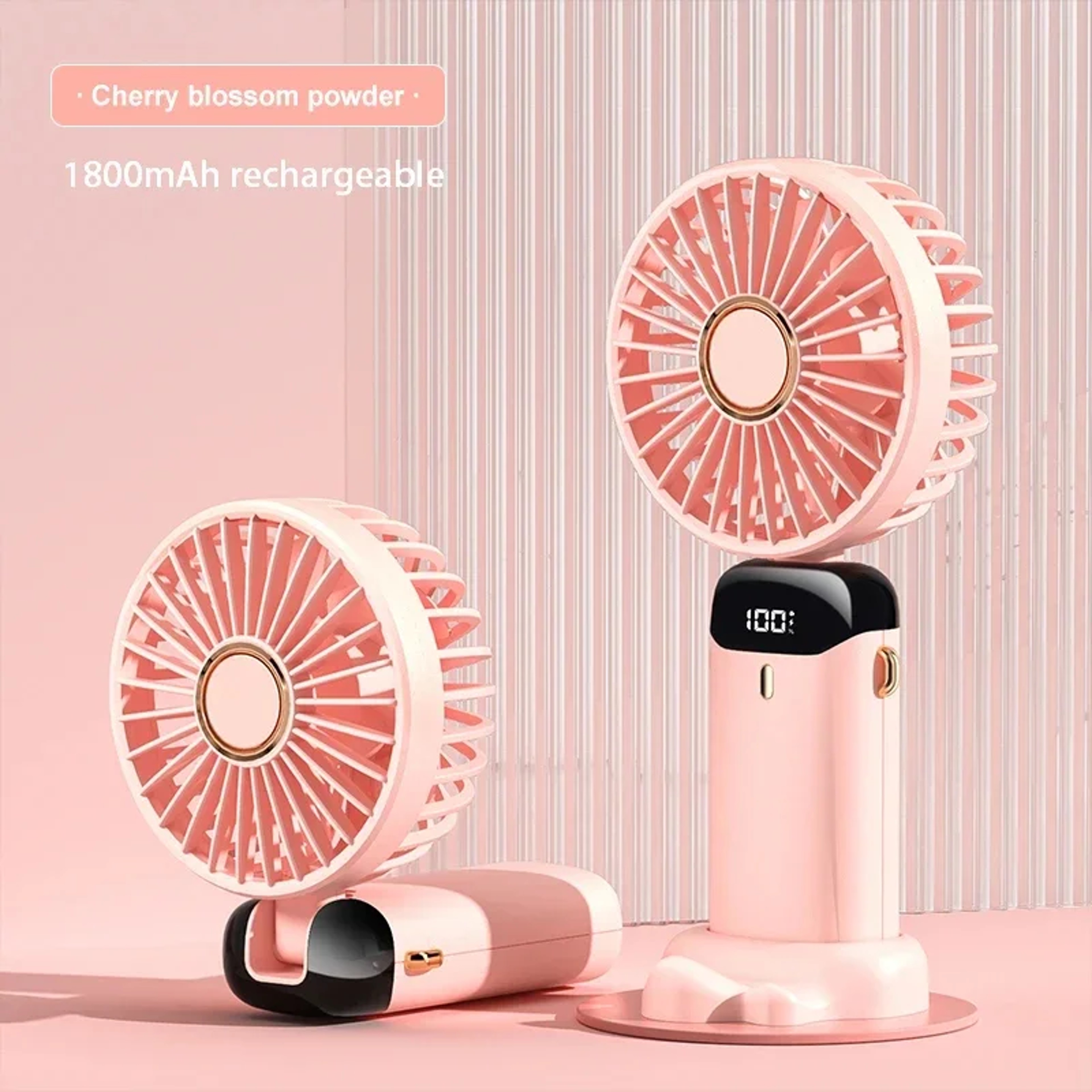 Portable Neck Fan USB Rechargeable Speed Foldable Handheld Cooling Fan With Phone Stand  Display 10