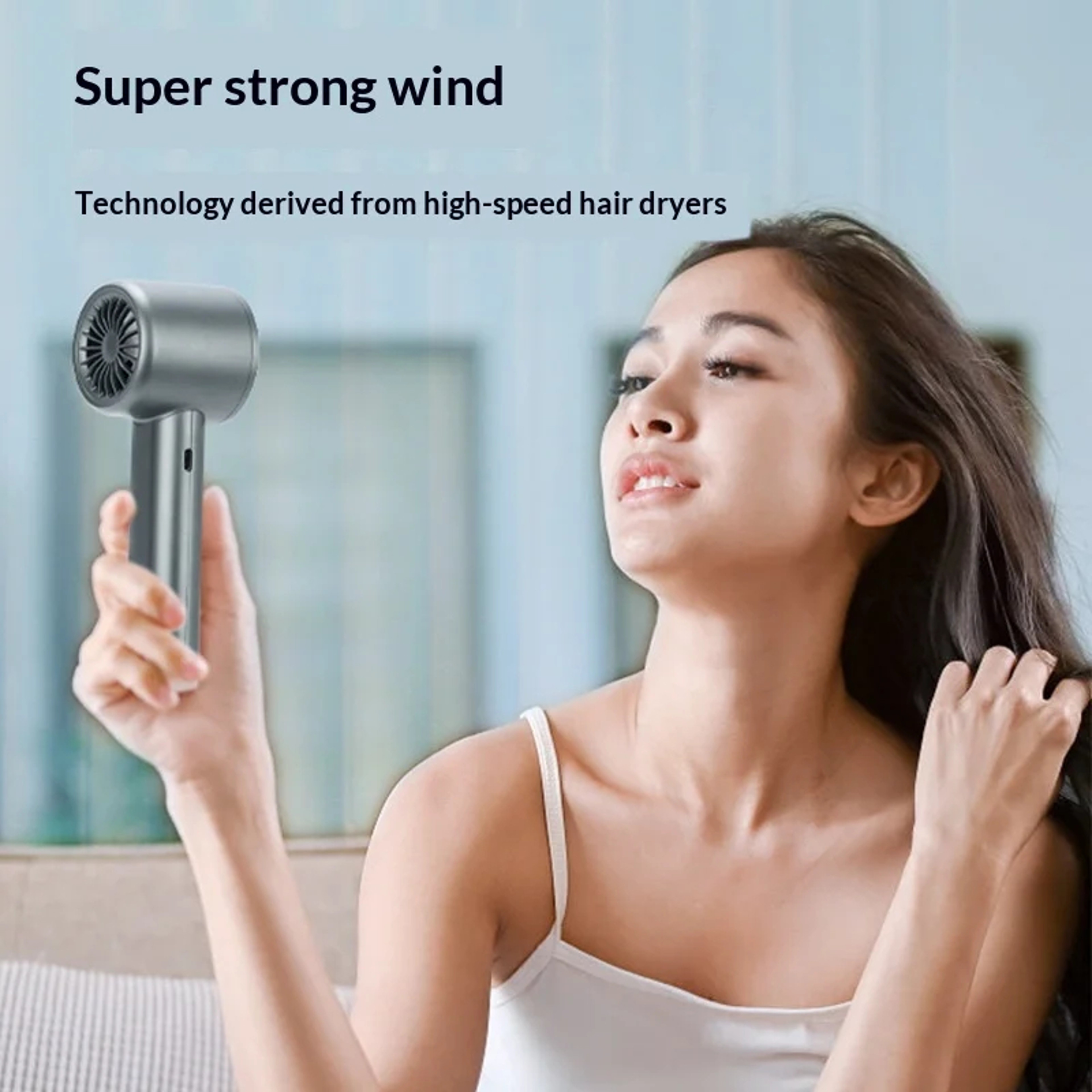 HOMEFISH USB Rechargeable Bladeless Portable Handheld Cooling Fan For Personal Use 0