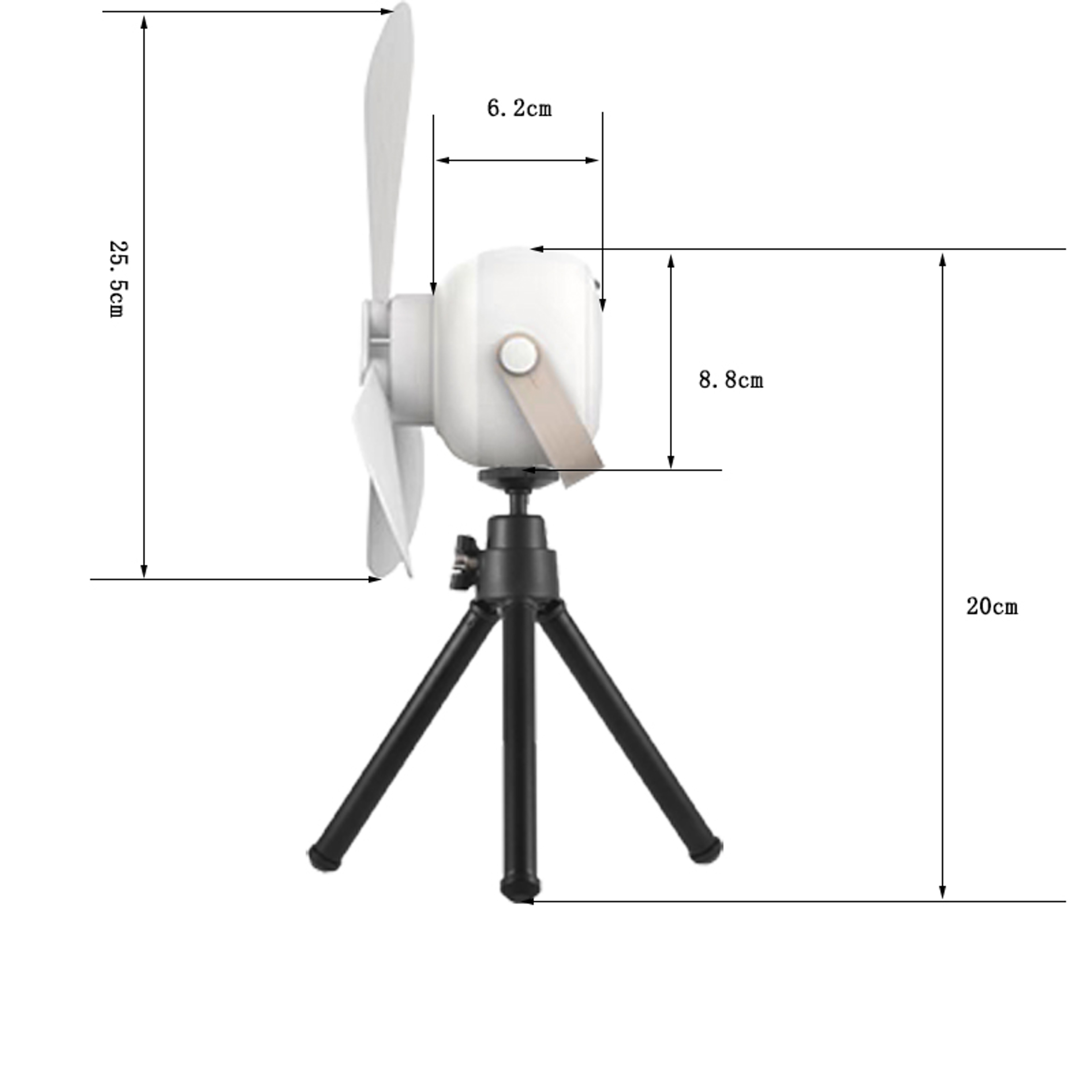 GlowBreeze Portable Ceiling Fan With Light For Dorms Mosquito Nets  Bedside Cooling 5