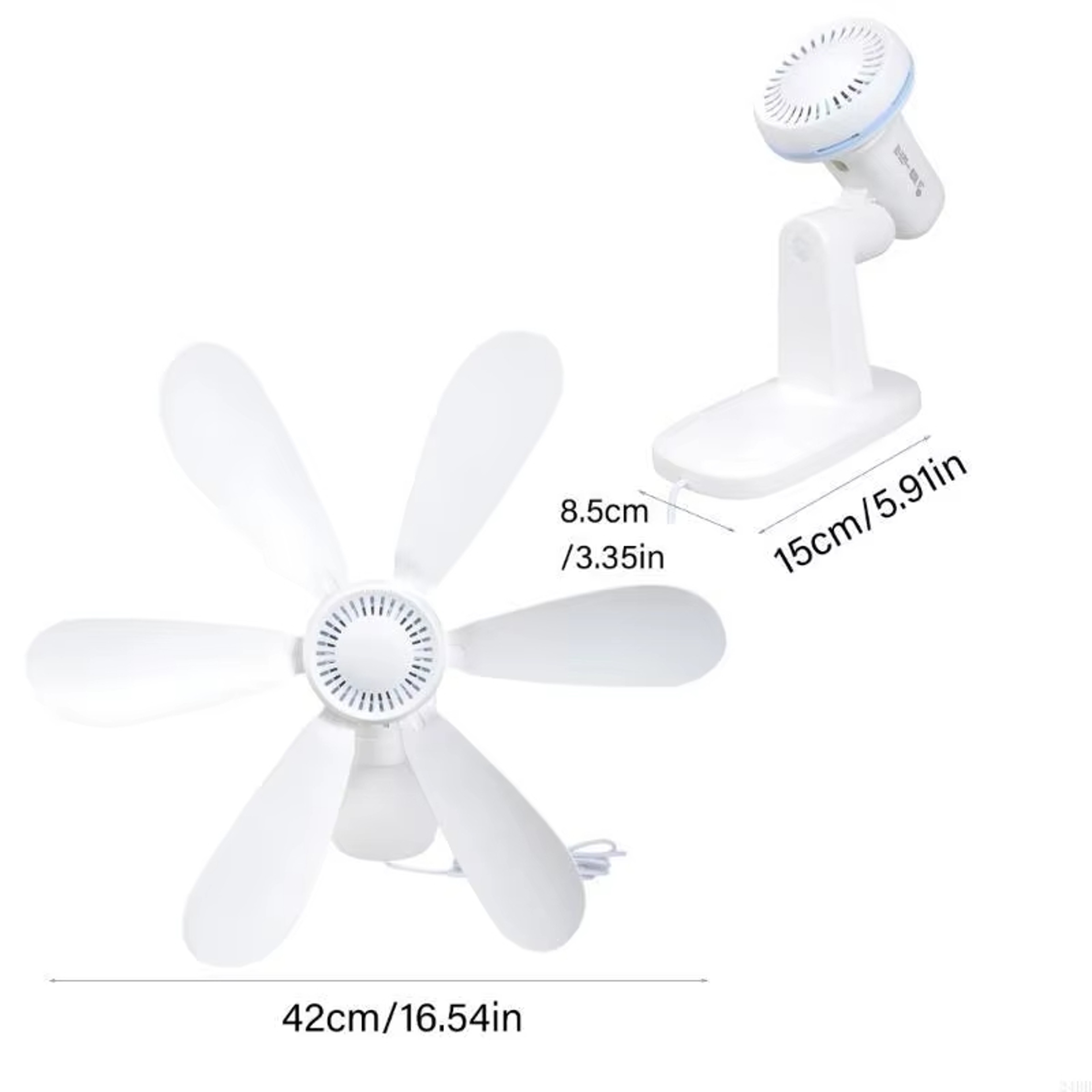 Wall Mount USB Remote Control Fan with Timer Quiet Speed Bedroom Kitchen Fan – view 6