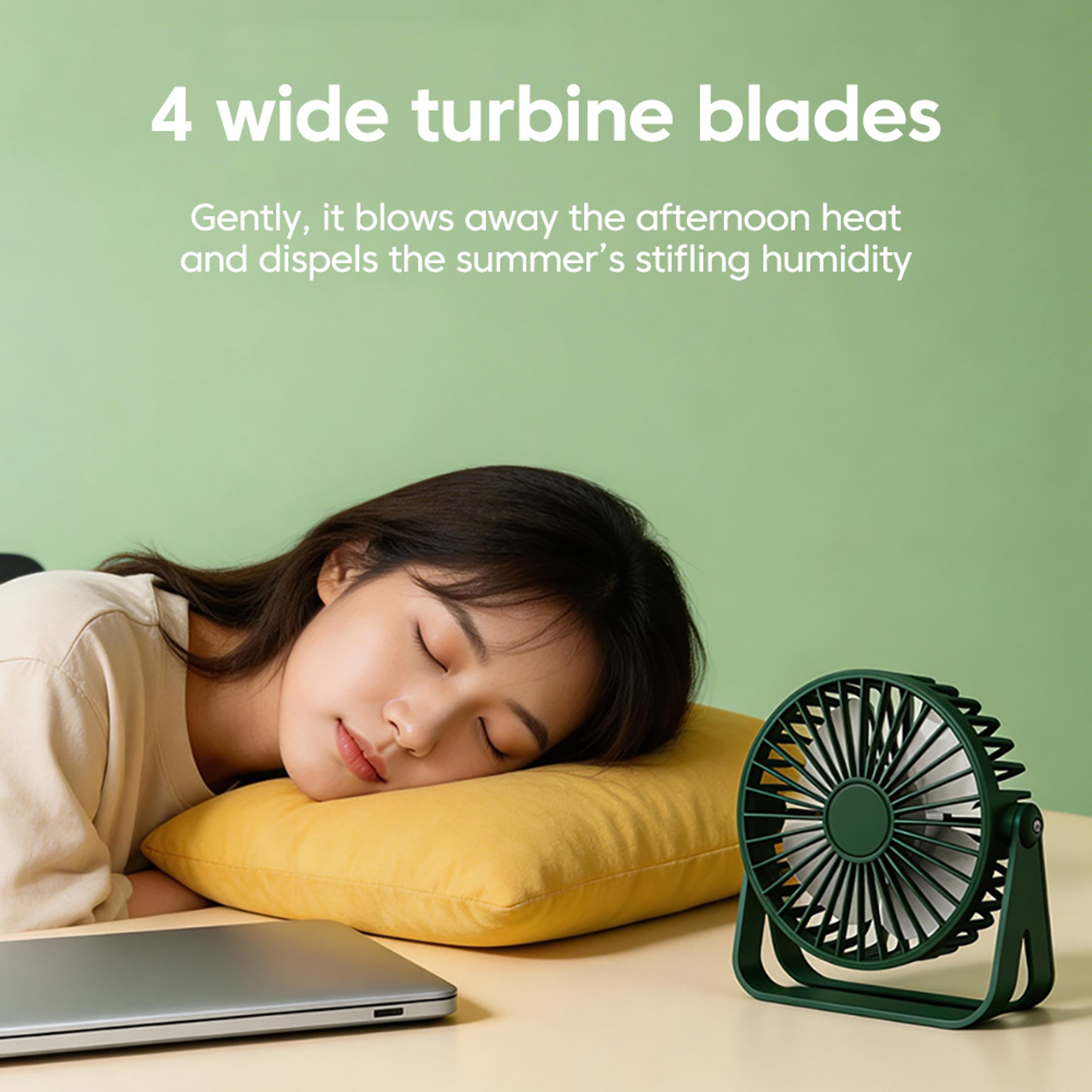 Portable Mini USB Desktop Fan Adjustable Desk Cooling Fan For Home Office Dorm 4