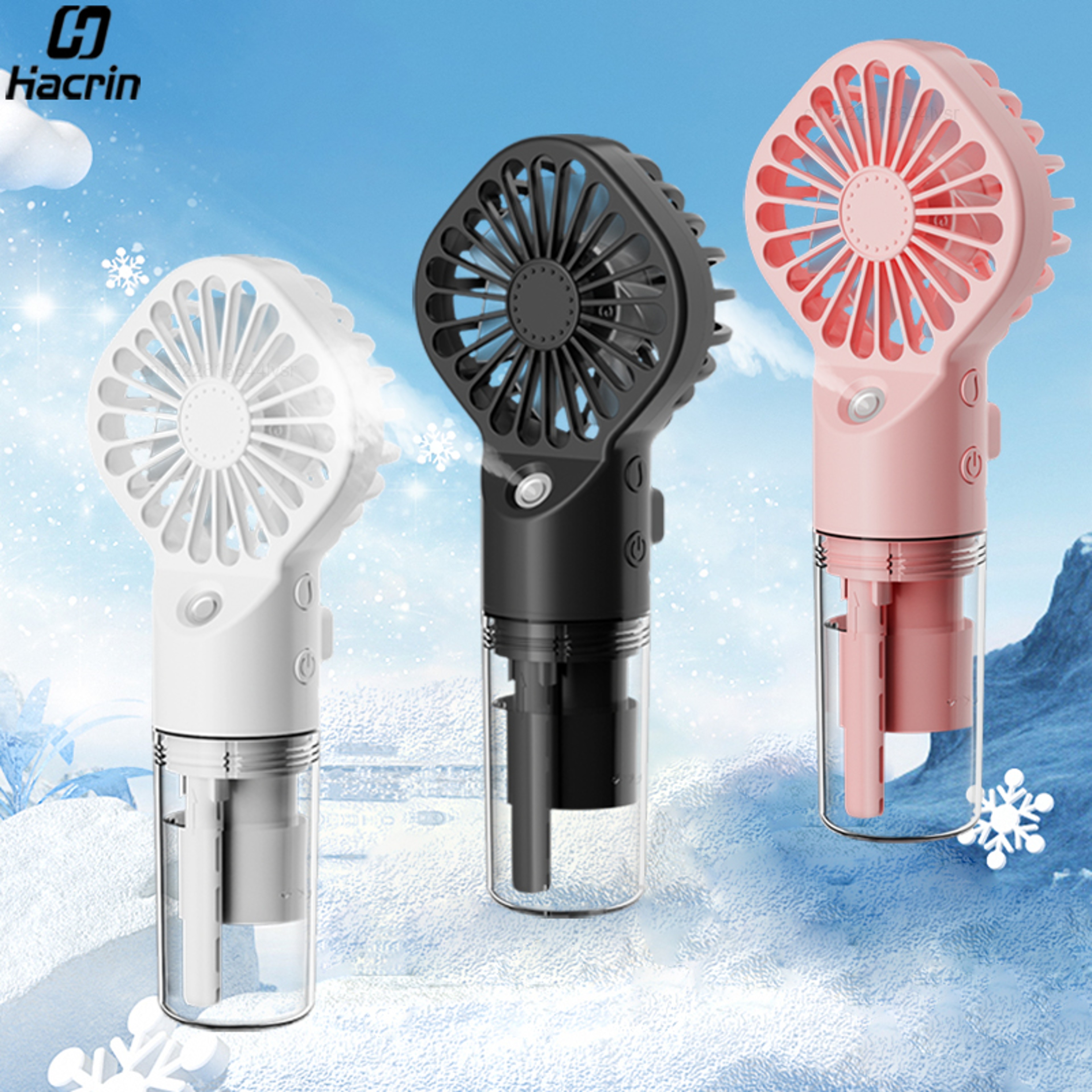 Portable Mist Fan Handheld Humidifier Fan USB Rechargeable Mini Cooling Fan 0