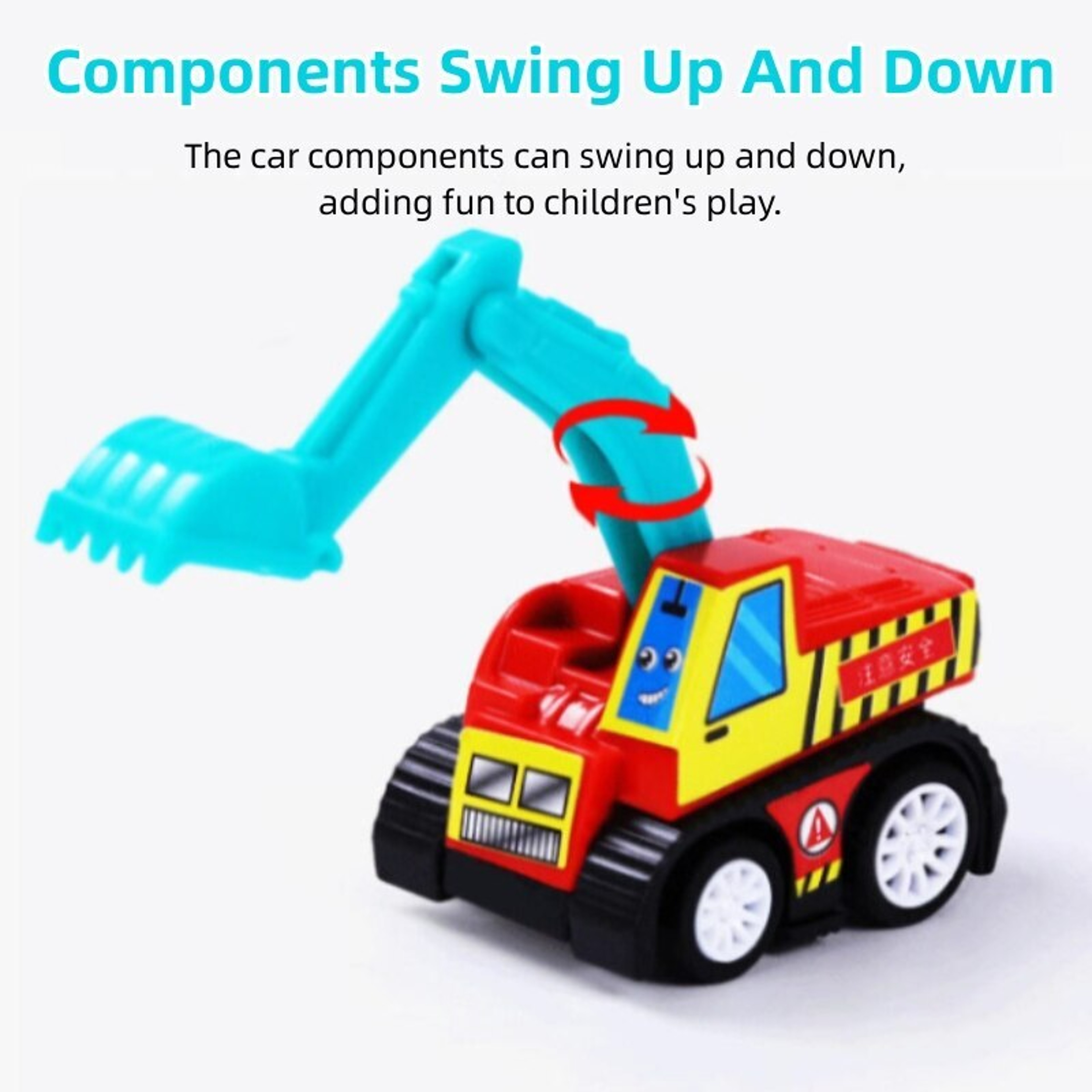 Mini Pull Back Engineering Car Set For Kids Inertial Cartoon Construction Vehicles Toy Gift 3