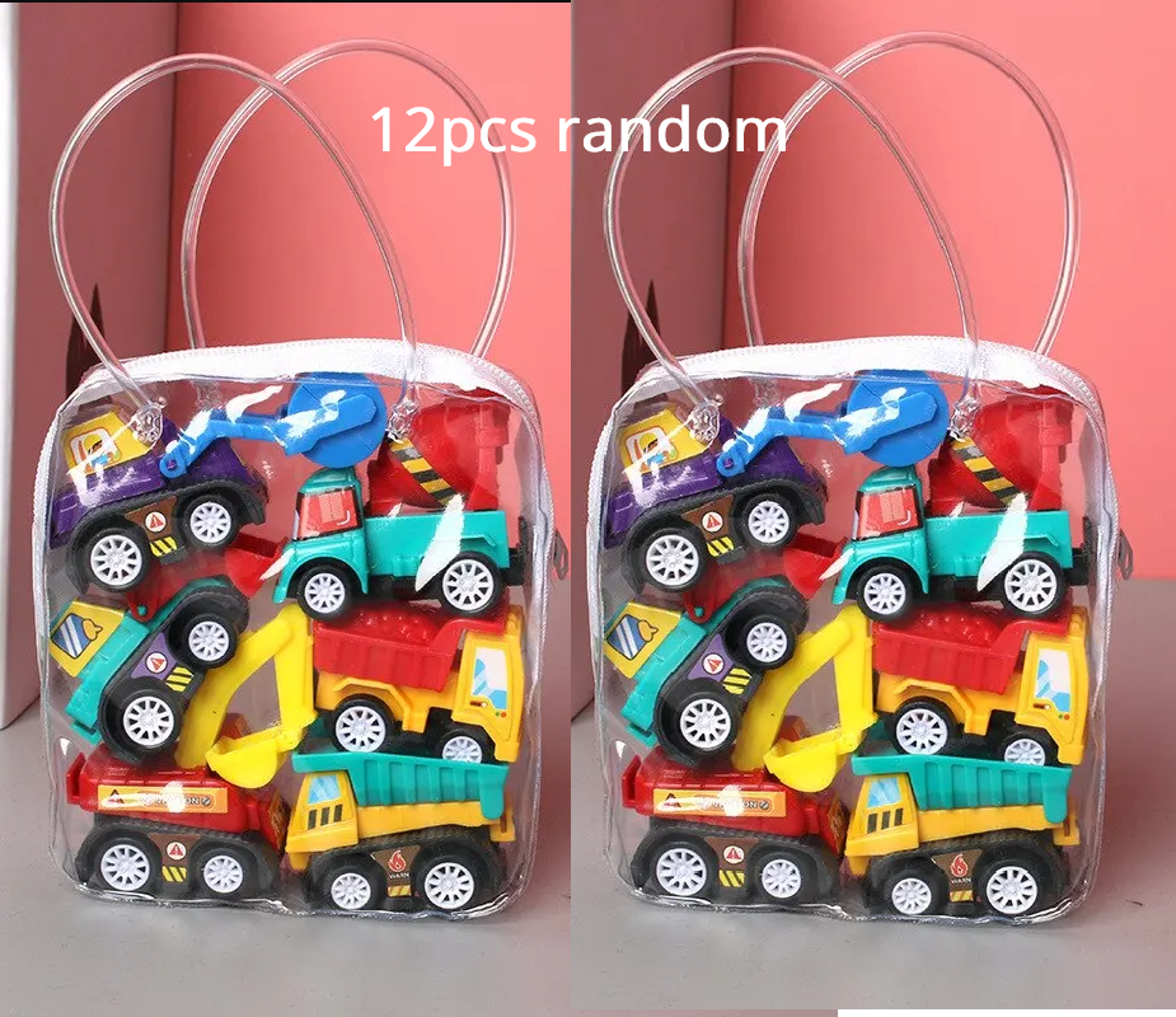 Mini Pull Back Engineering Car Set For Kids Inertial Cartoon Construction Vehicles Toy Gift 7