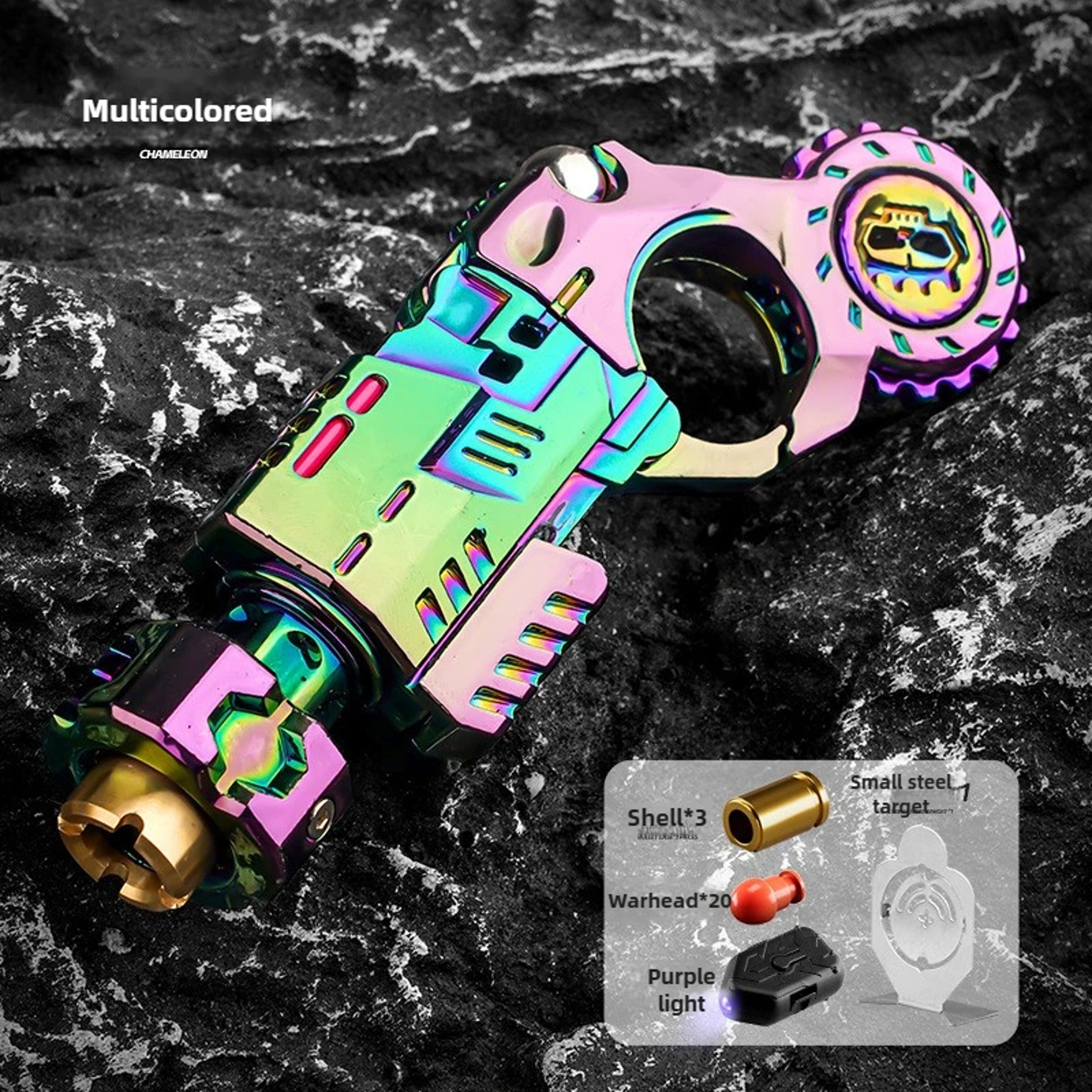 Shell Ejecting Alloy Toy Gun Fidget Spinner Stress Relief Desk Gadget For Boys Gift 6