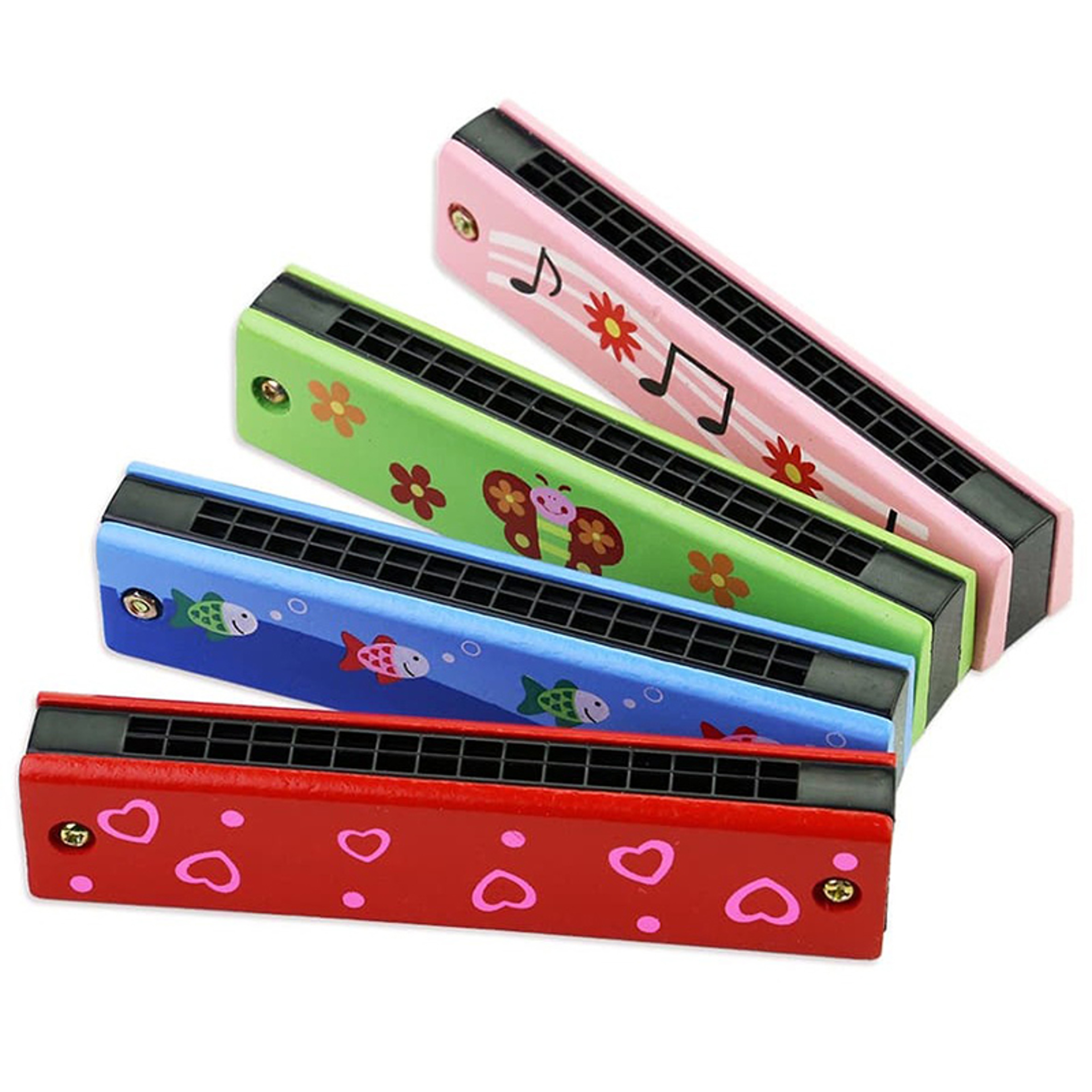 Wooden Harmonica For Kids Musical Instrument Toy For Early Learning Beginners 1